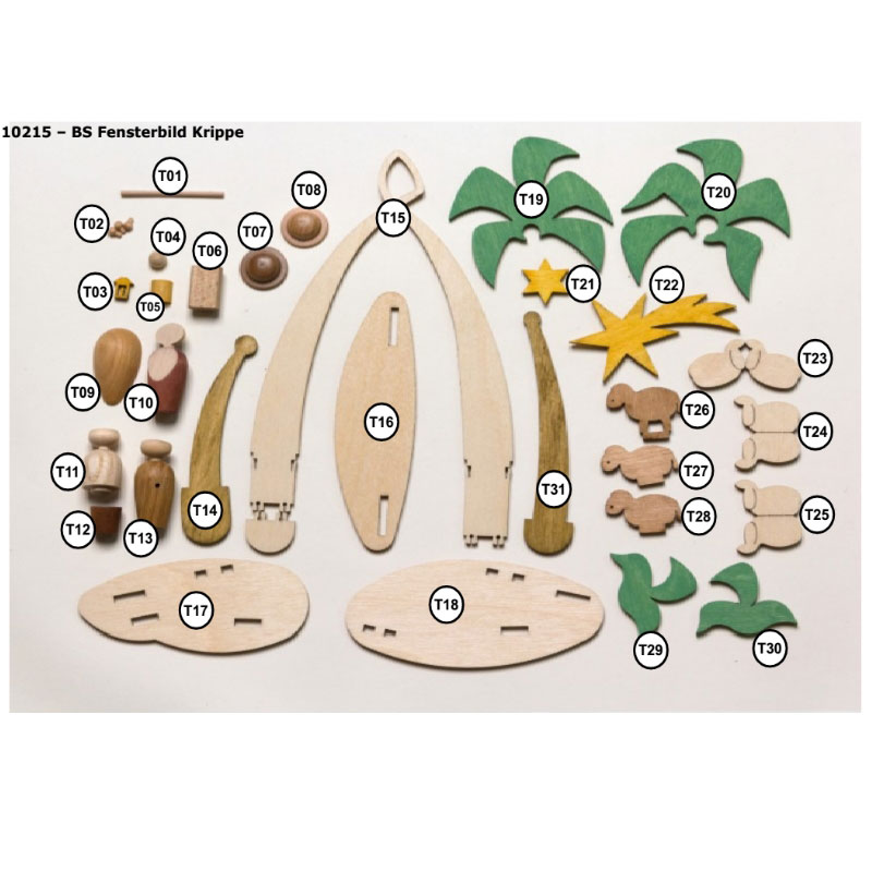 Bastelset Fensterbild Krippe