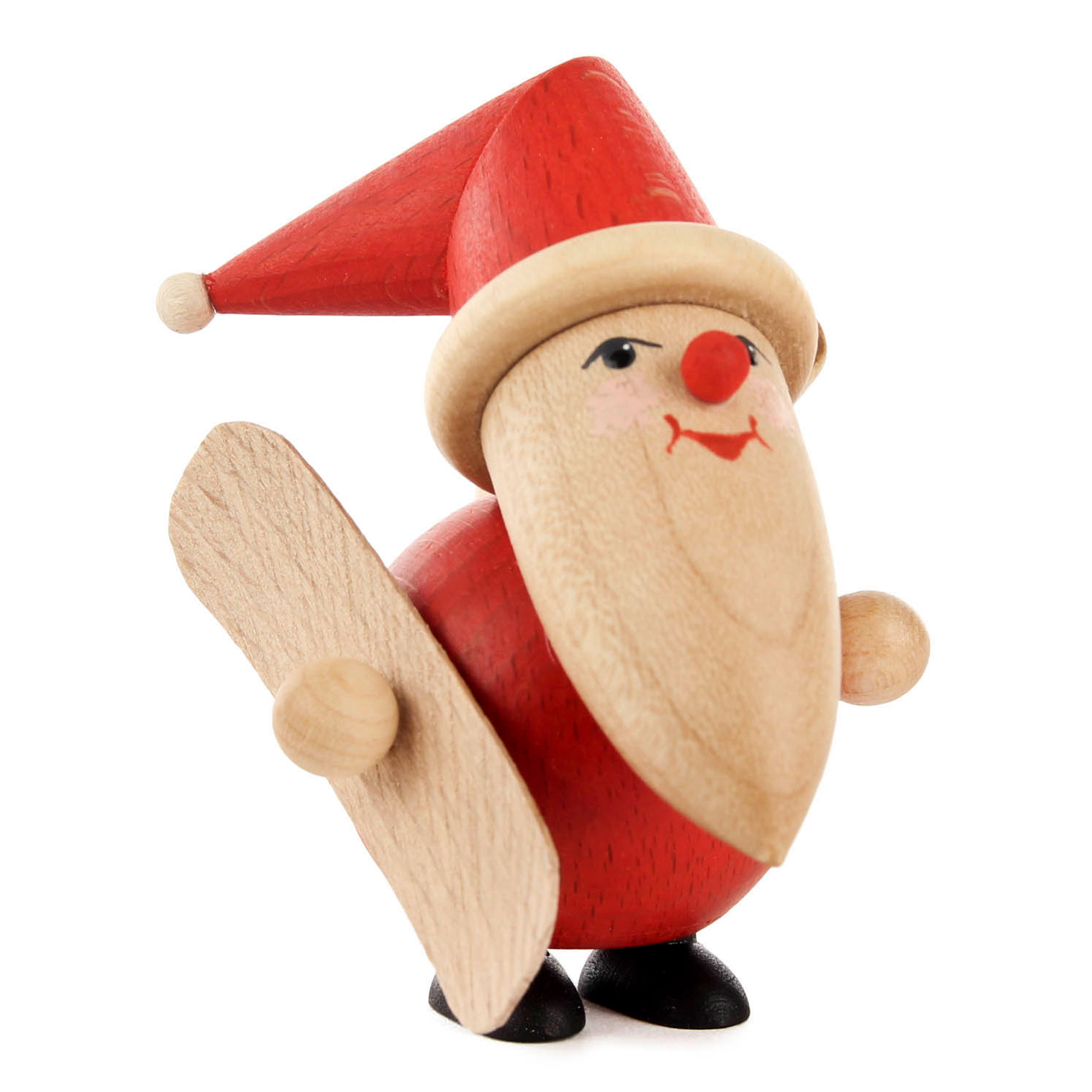 Weihnachtsmann mit Snowboard