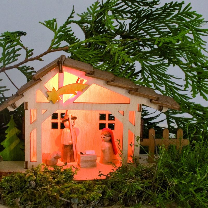 Bastelset Krippenstall Bastelset Krippenstall