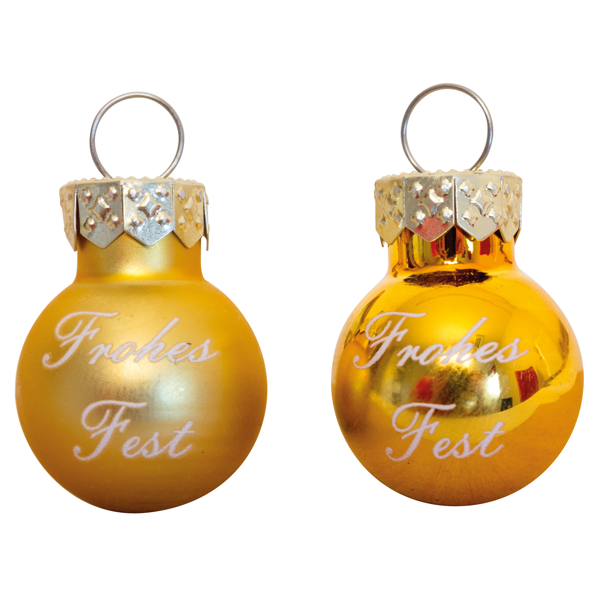 MINI Eule mit Weihnachtskugel - gold