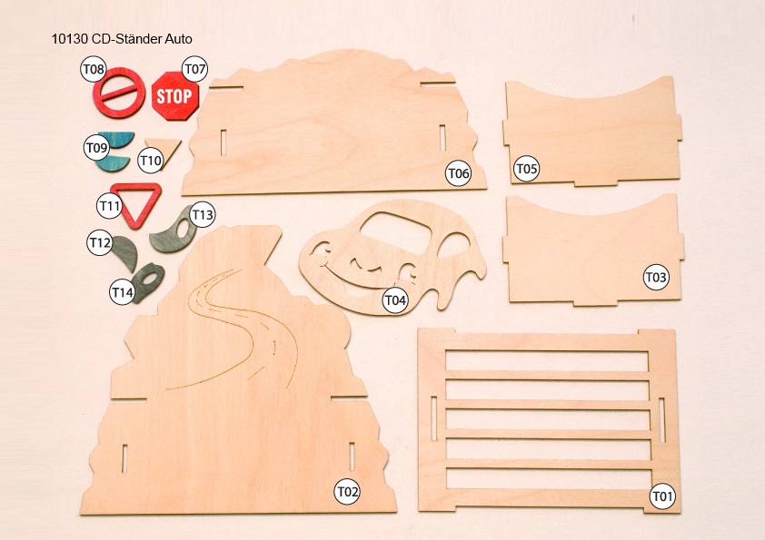 Bastelset CD-Ständer Auto