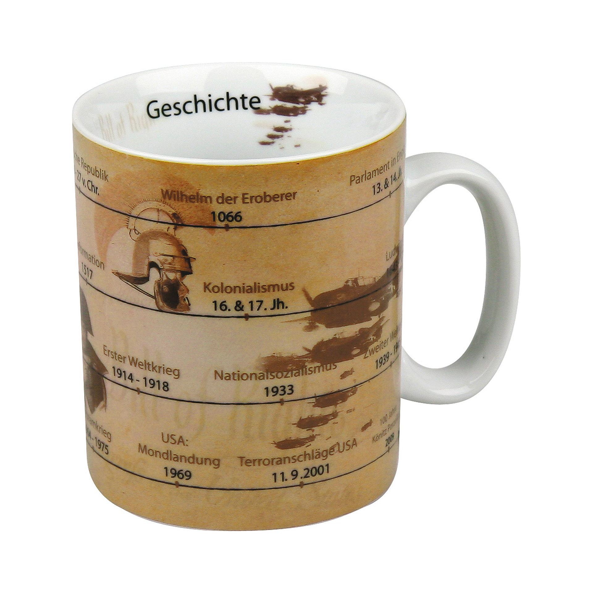 Porzellantasse "Geschichte"