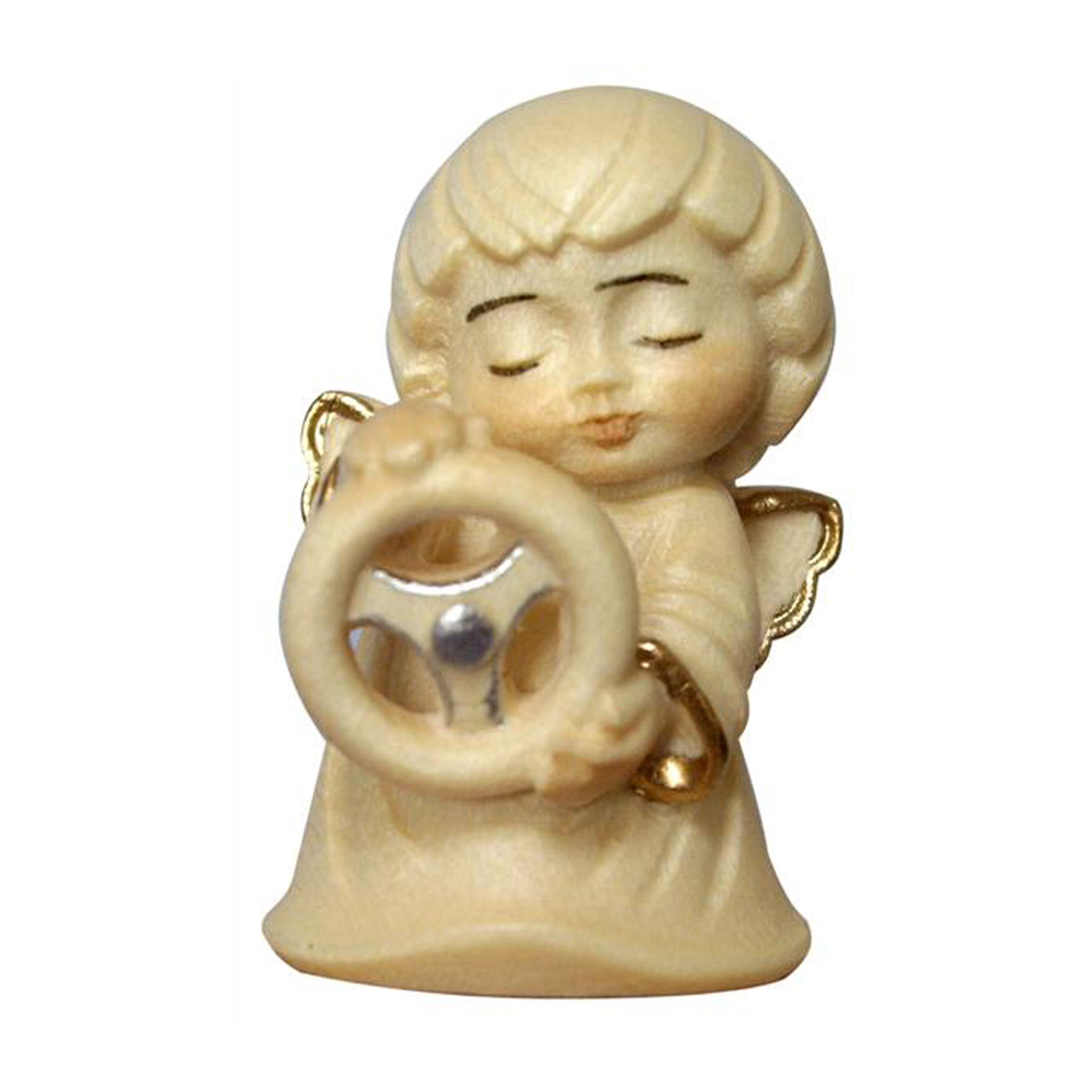 Engel mit Lenkrad 4cm, alabaster 