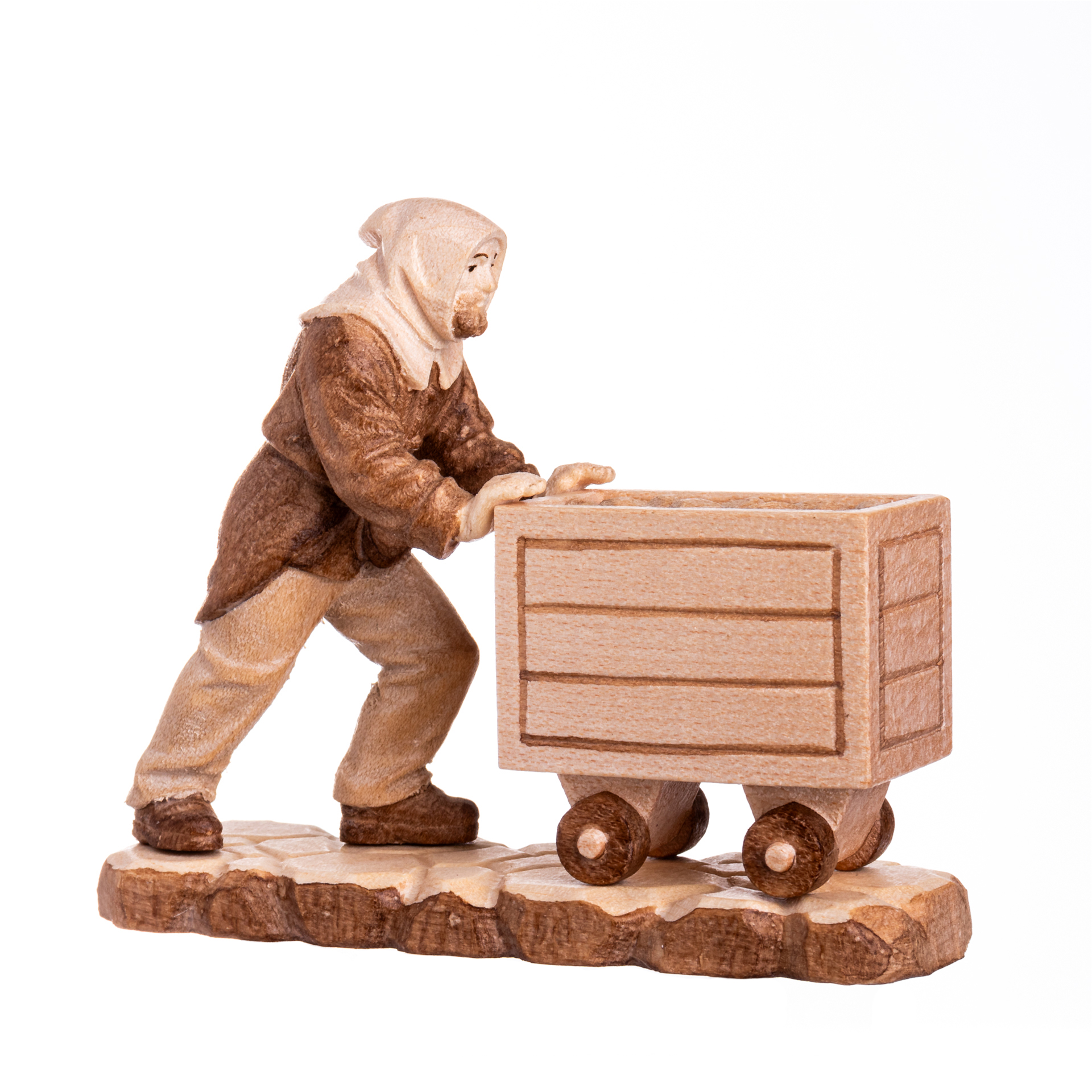 Bergmann mit Hunt 10cm, gebeizt