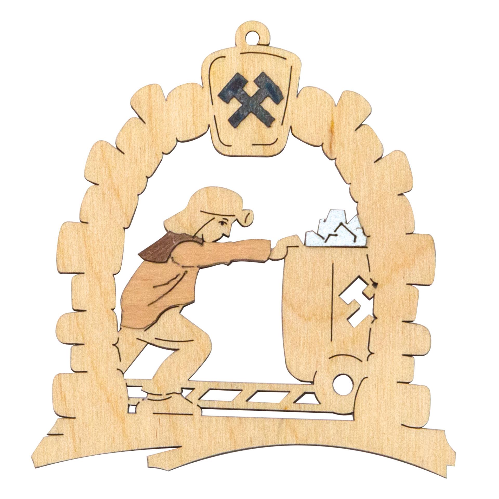 Baumschmuck Bergmann mit Lore