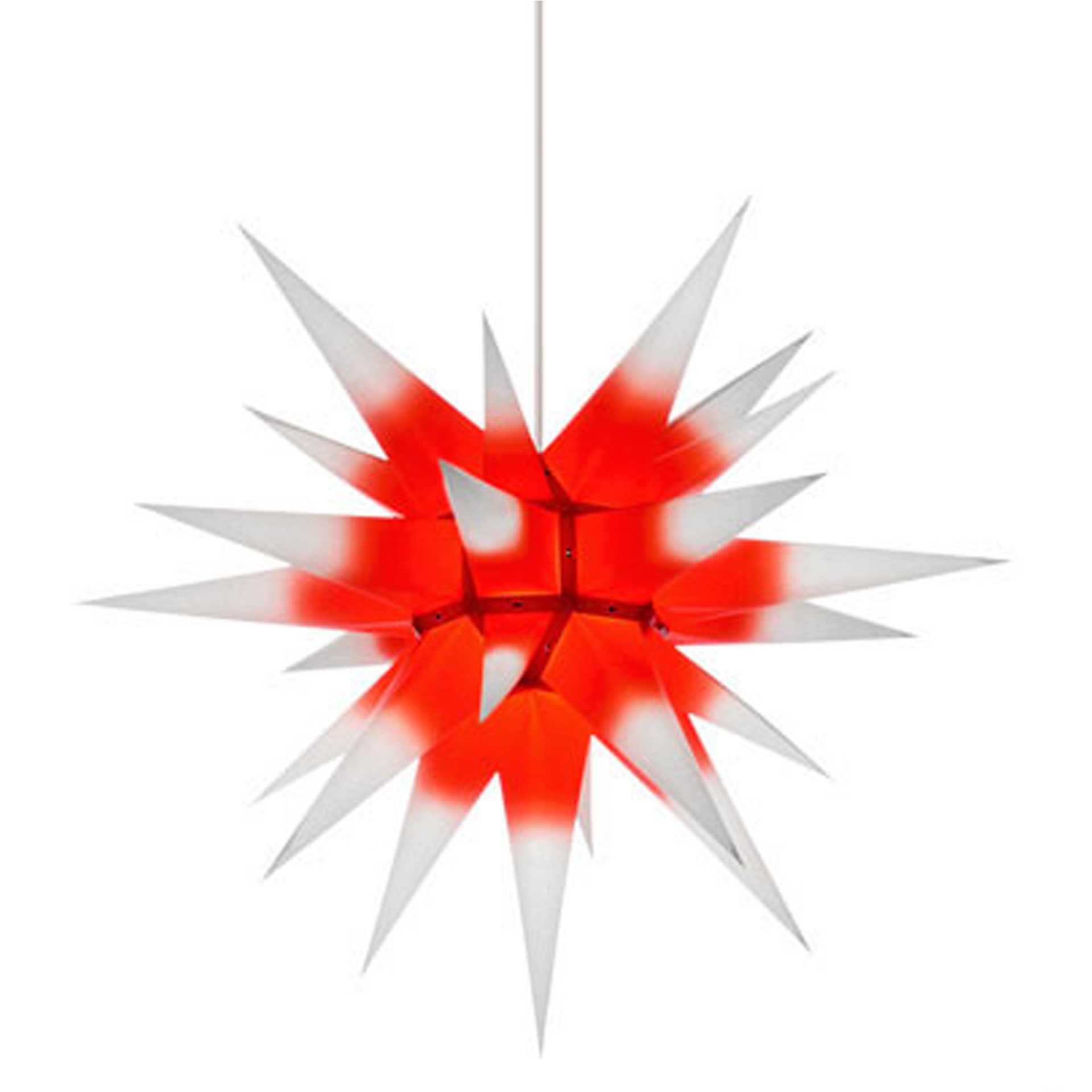 Herrnhuter Innenstern I6, weiß mit rotem Kern Herrnhuter Innenstern I6, weiß mit rotem Kern