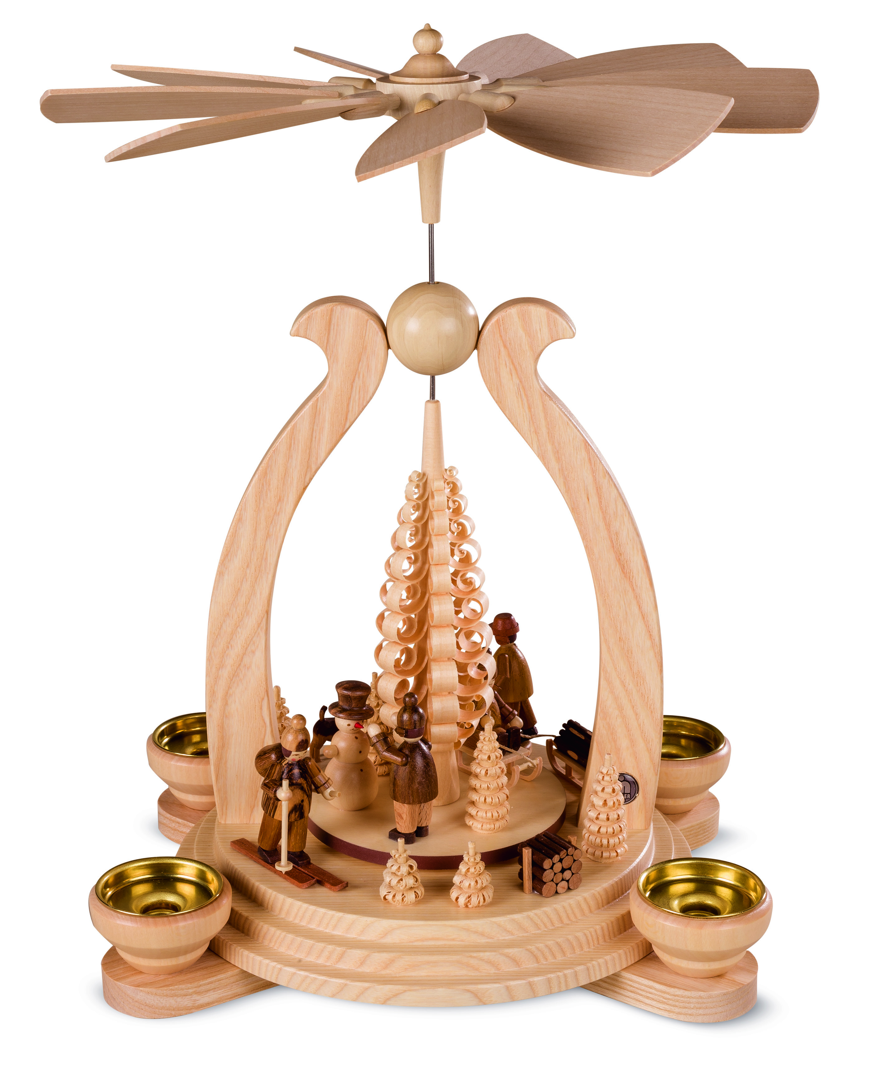 Pyramide mit Wintermotiv, für Teelichte und Pyramidenkerzen Pyramide mit Wintermotiv, für Teelichte und Pyramidenkerzen