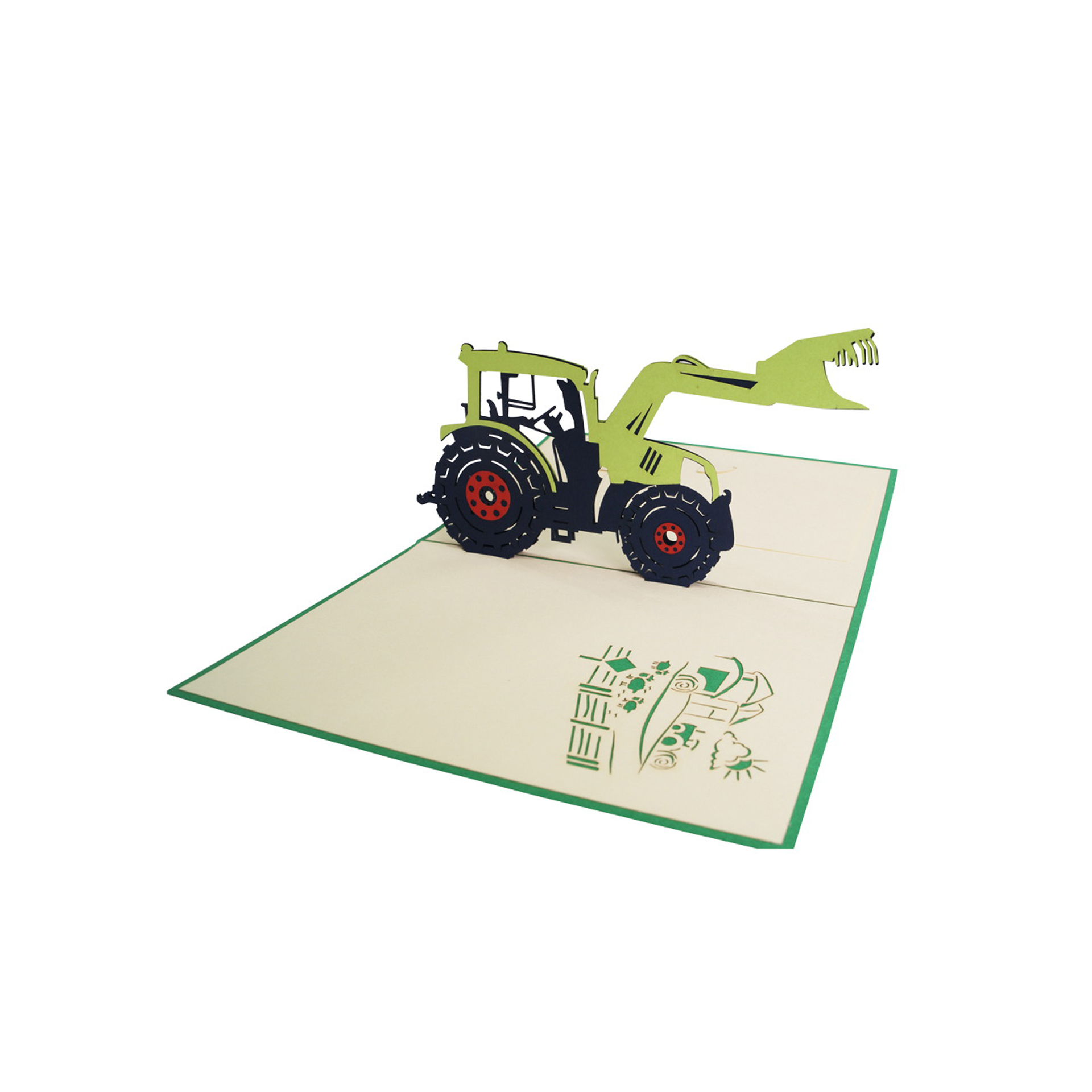 3D-Karte Traktor 