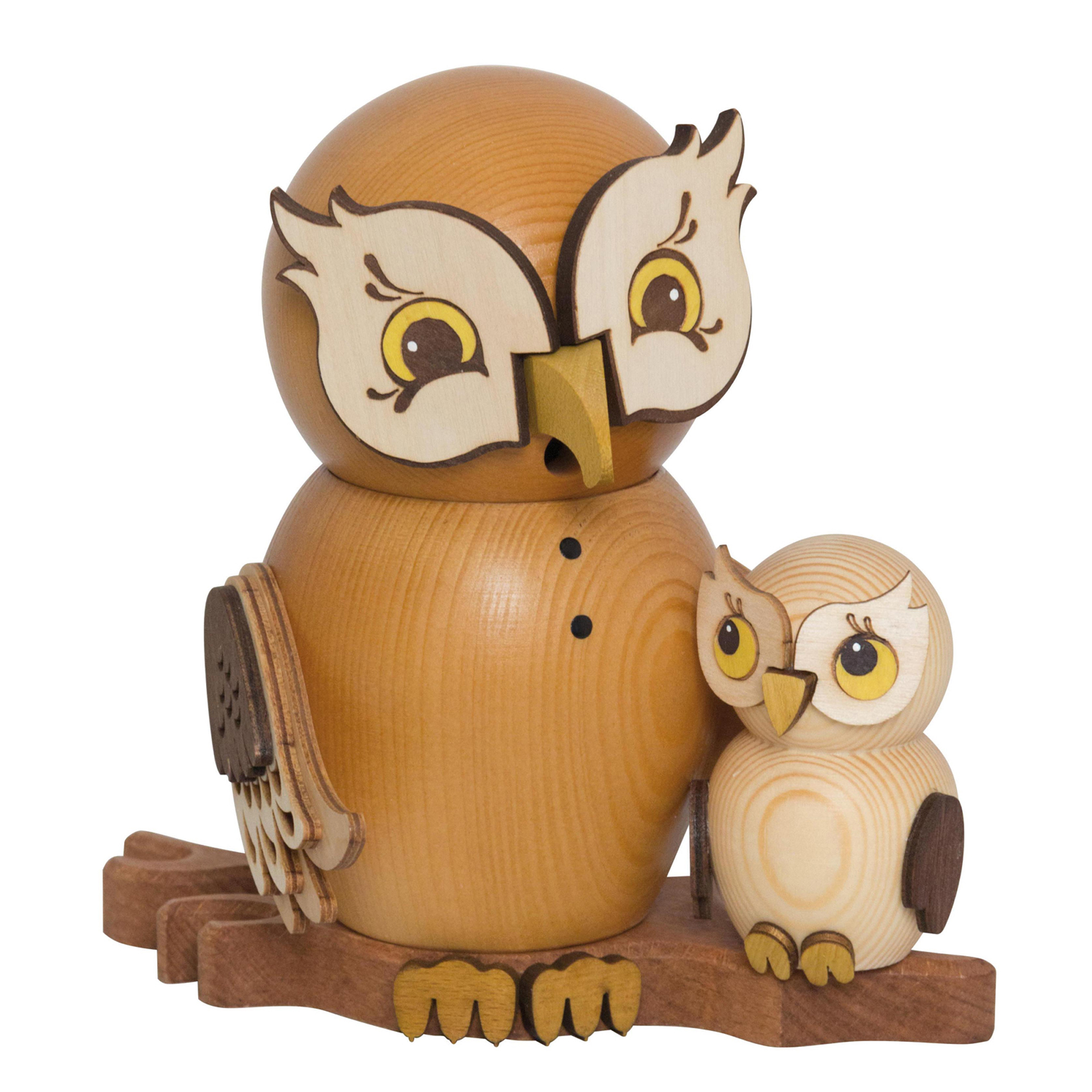 Raucheule mit Kind Raucheule mit Kind