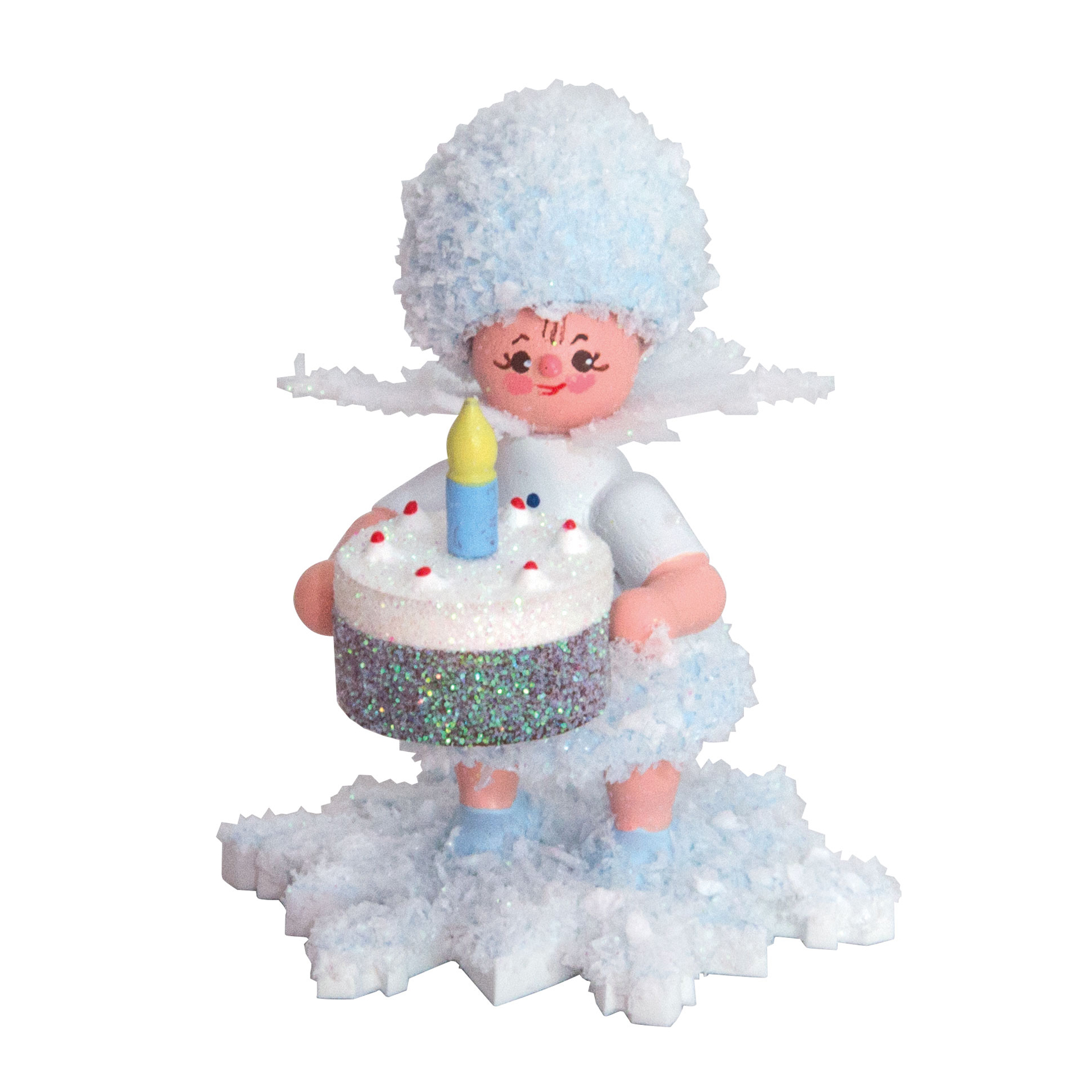 Schneeflöckchen mit Geburtstagstorte