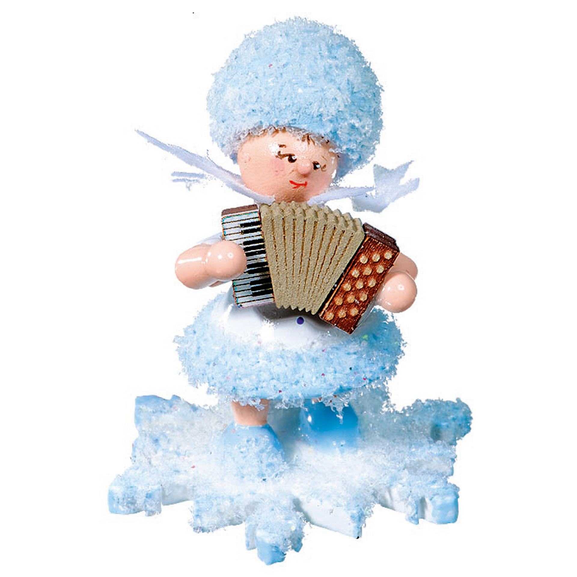Schneeflöckchen mit Akkordeon Schneeflöckchen mit Akkordeon