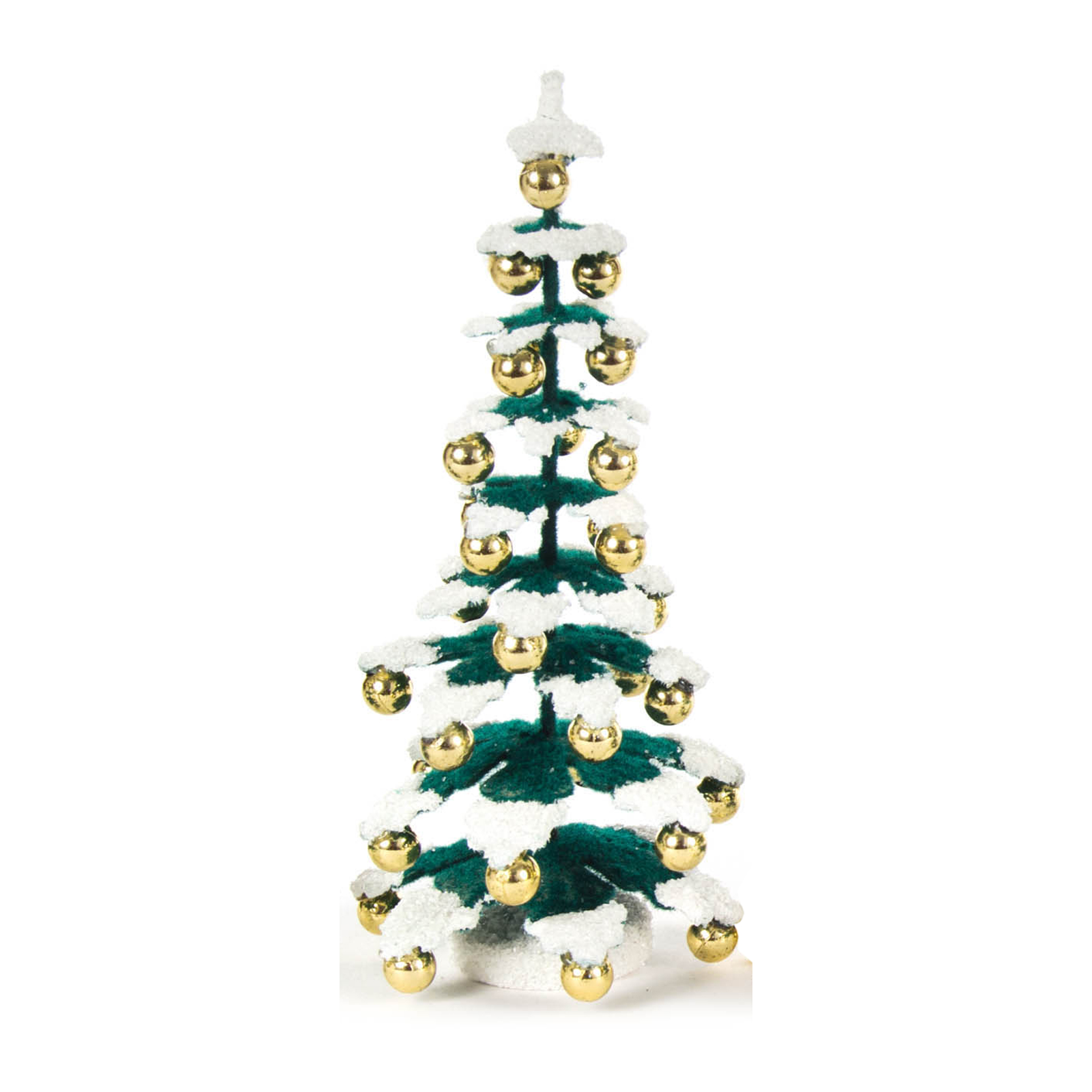 Tanne mit Goldkugeln 14cm