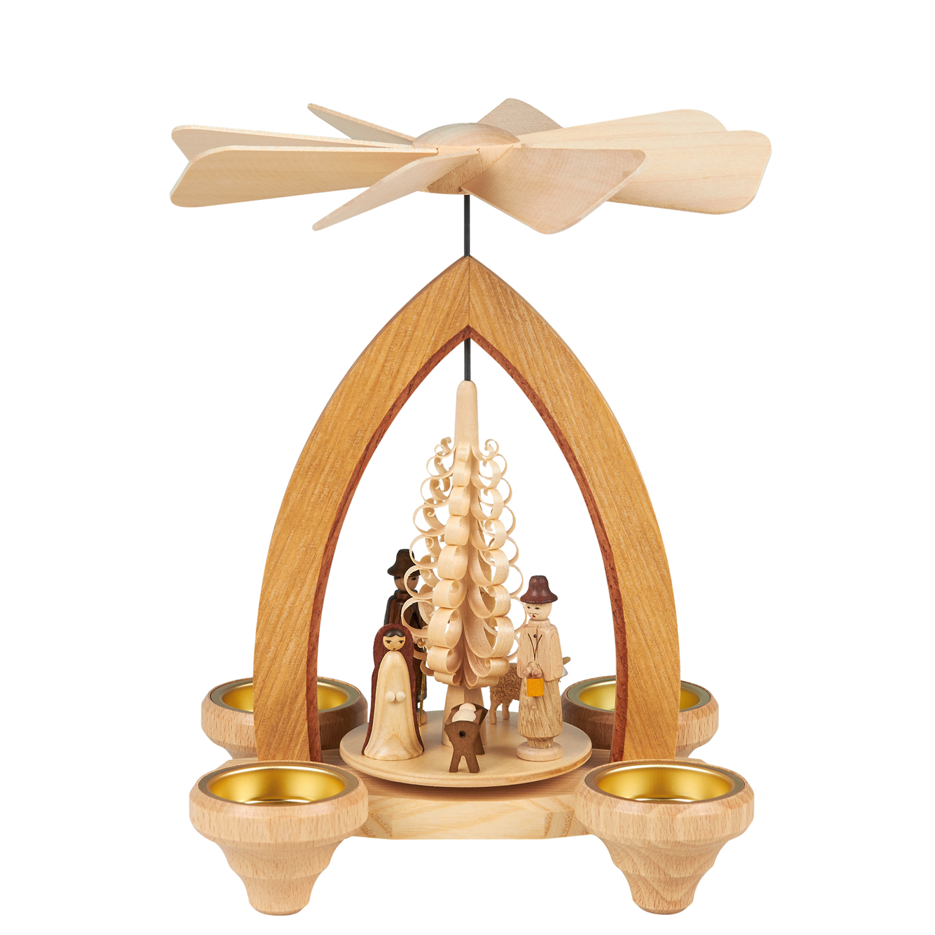 Pyramide mit Christi Geburt, für Teelichte Pyramide mit Christi Geburt, für Teelichte