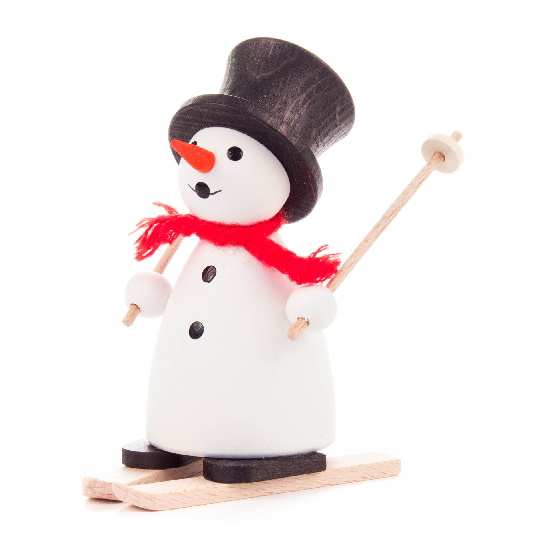 Schneemann auf Ski
