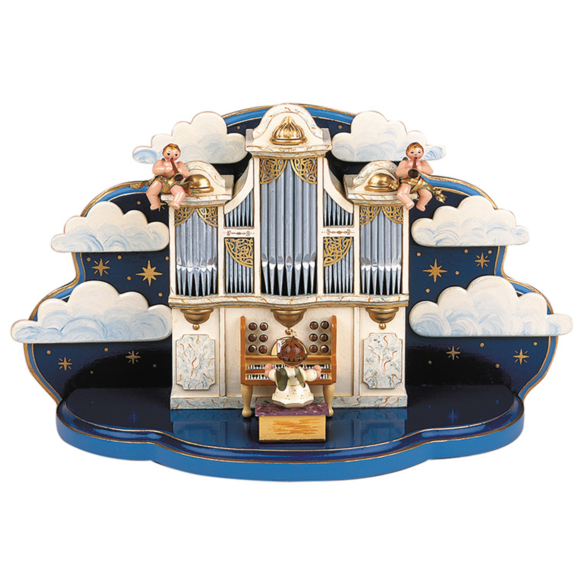 Orgel mit kleiner Wolke, mit Spielwerk