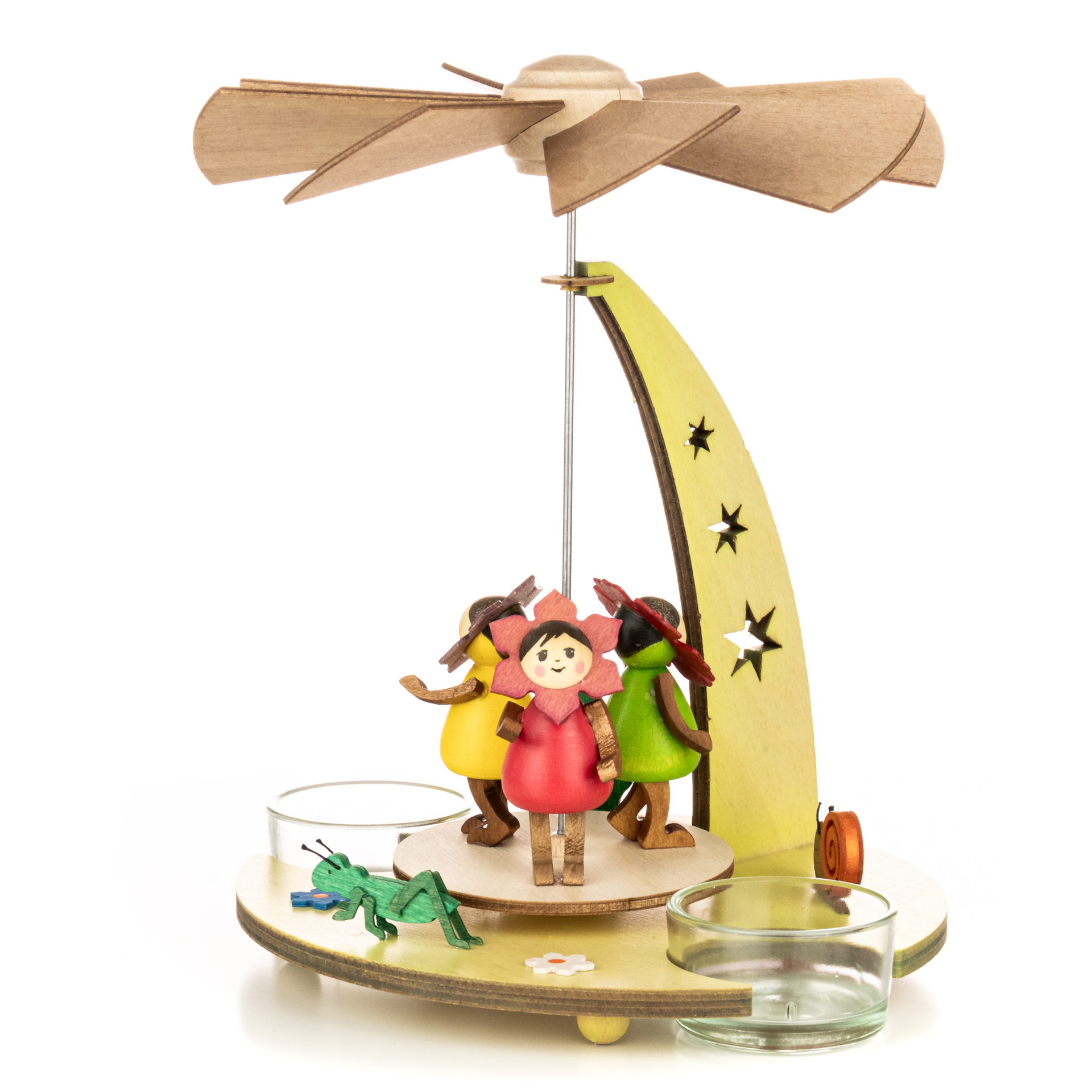 Teelichtpyramide Blumenkinder Teelichtpyramide Blumenkinder