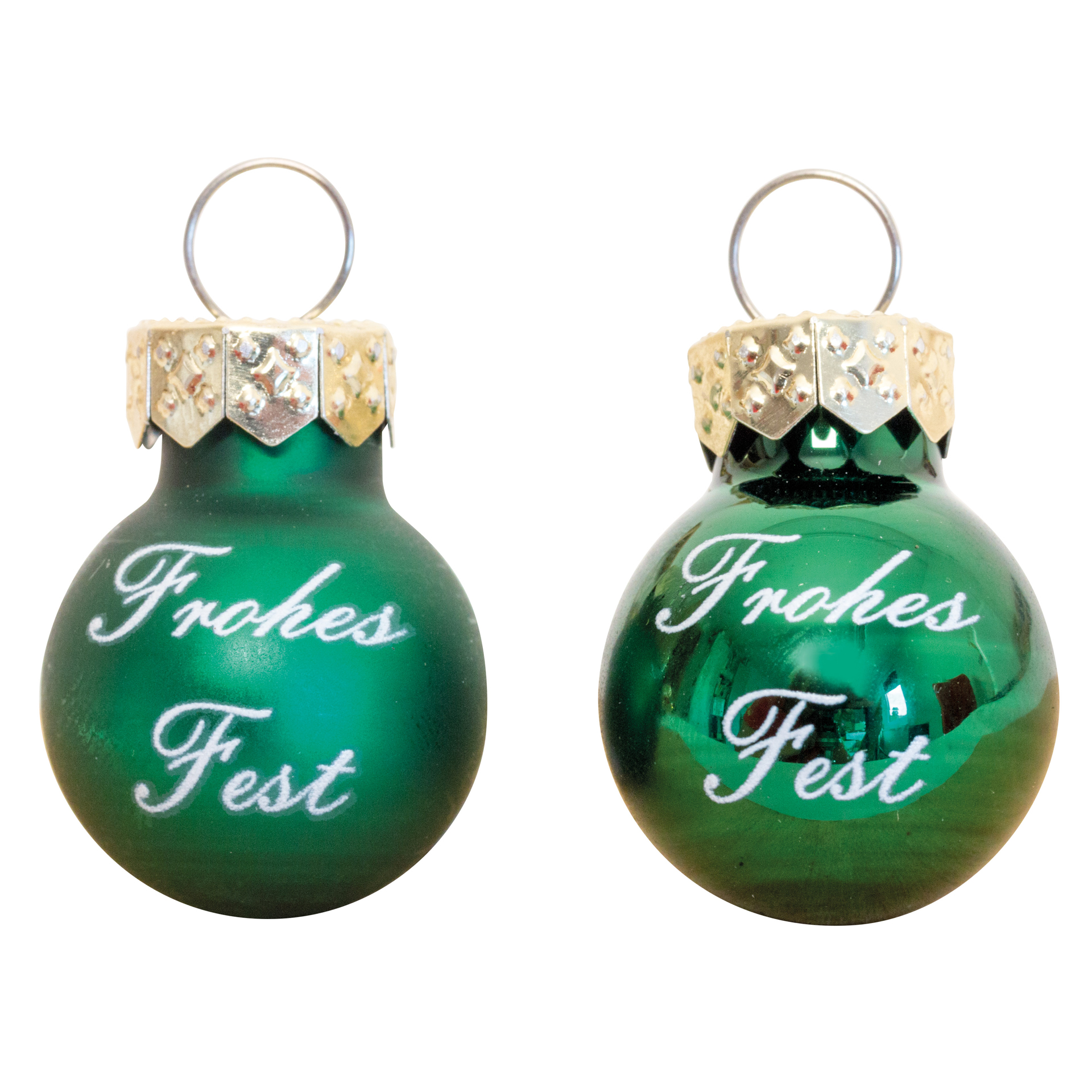 MINI Eule mit Weihnachtskugel - grün