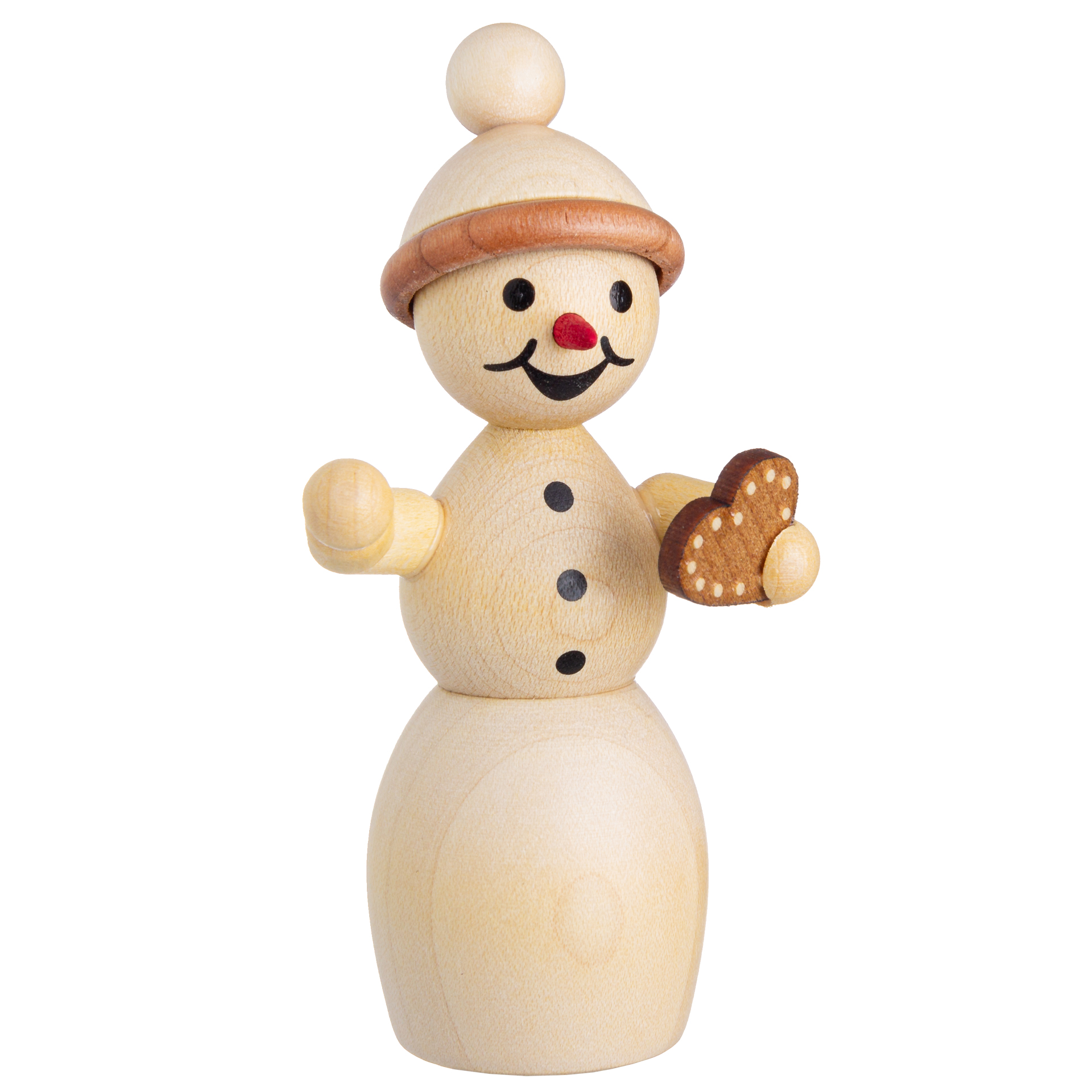 Schneefrau mit Lebkuchenherz Schneefrau mit Lebkuchenherz