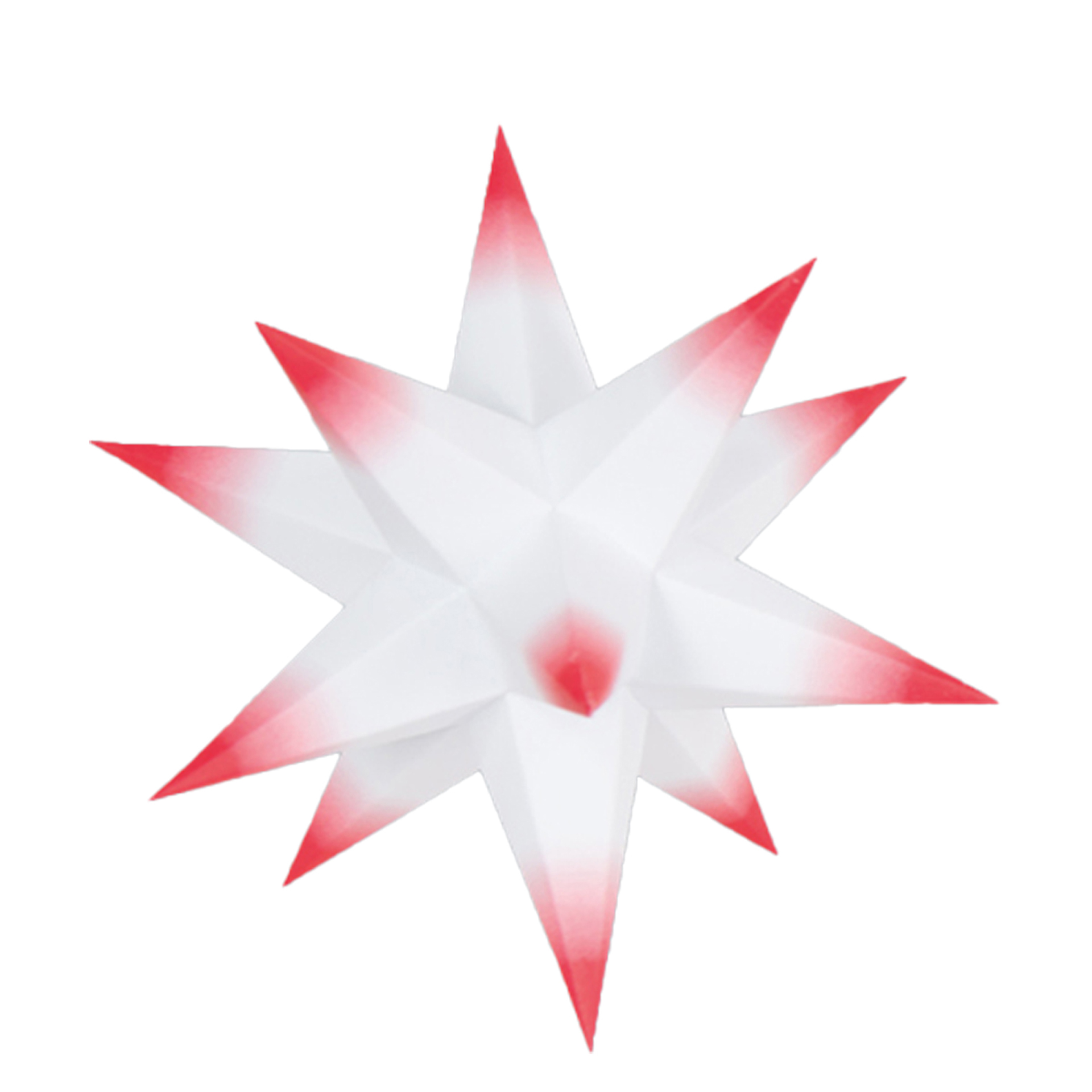 Bausatz für Adventssterne, 3er Set weiß mit roten Spitzen Bausatz für Adventssterne, 3er Set weiß mit roten Spitzen