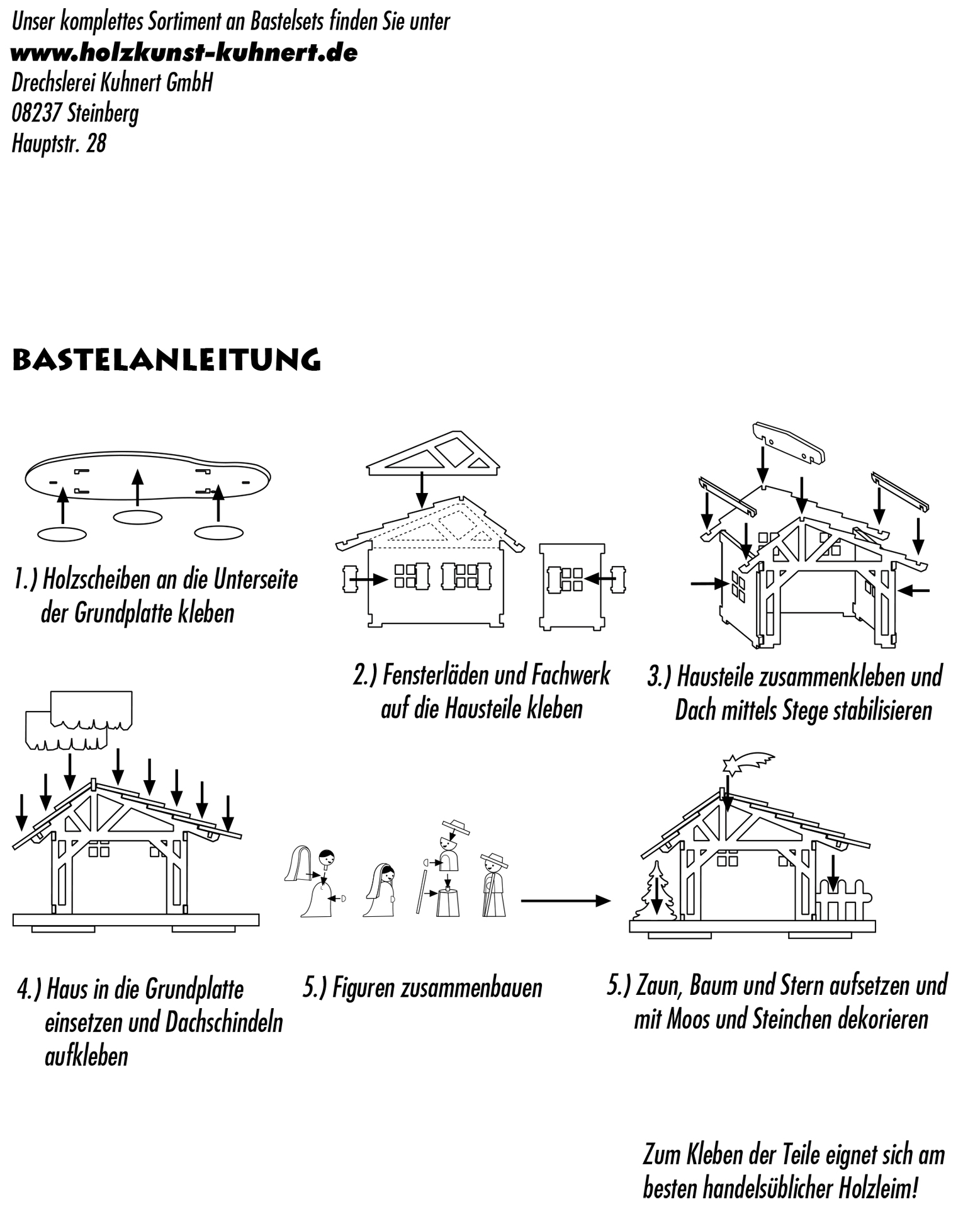 Bastelset Krippenstall Bastelset Krippenstall