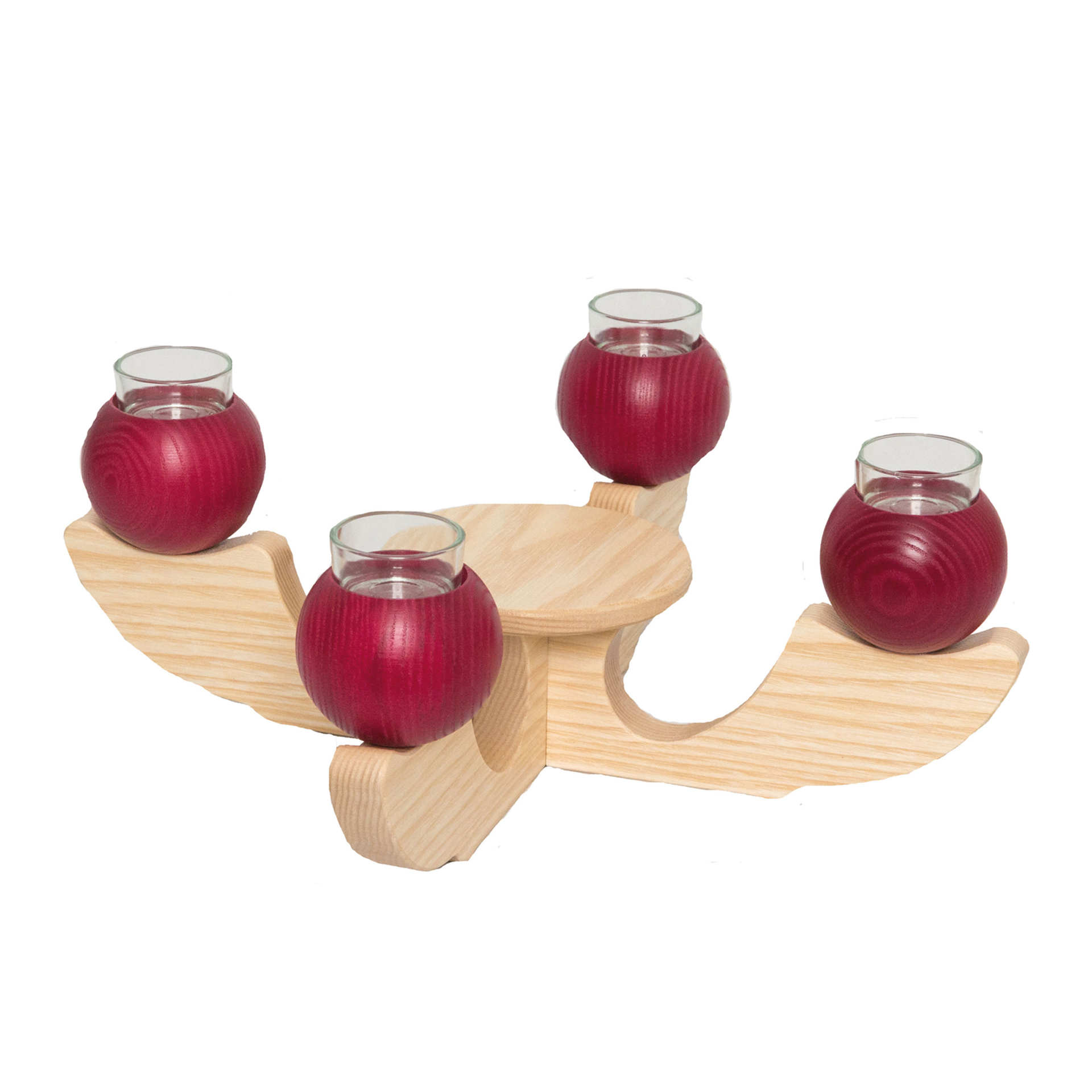 Tischleuchter 4-armig, rot Tischleuchter 4-armig, rot