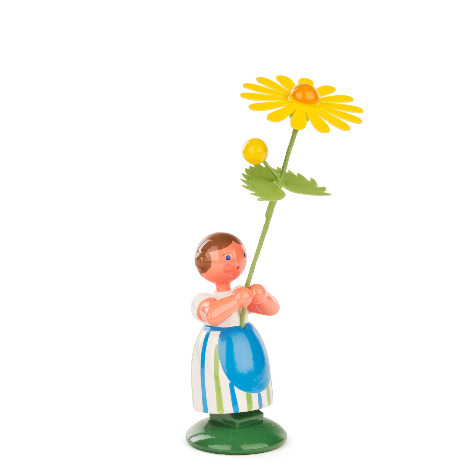 Blumenkind Mädchen mit gelber Margerite Blumenkind Mädchen mit gelber Margerite