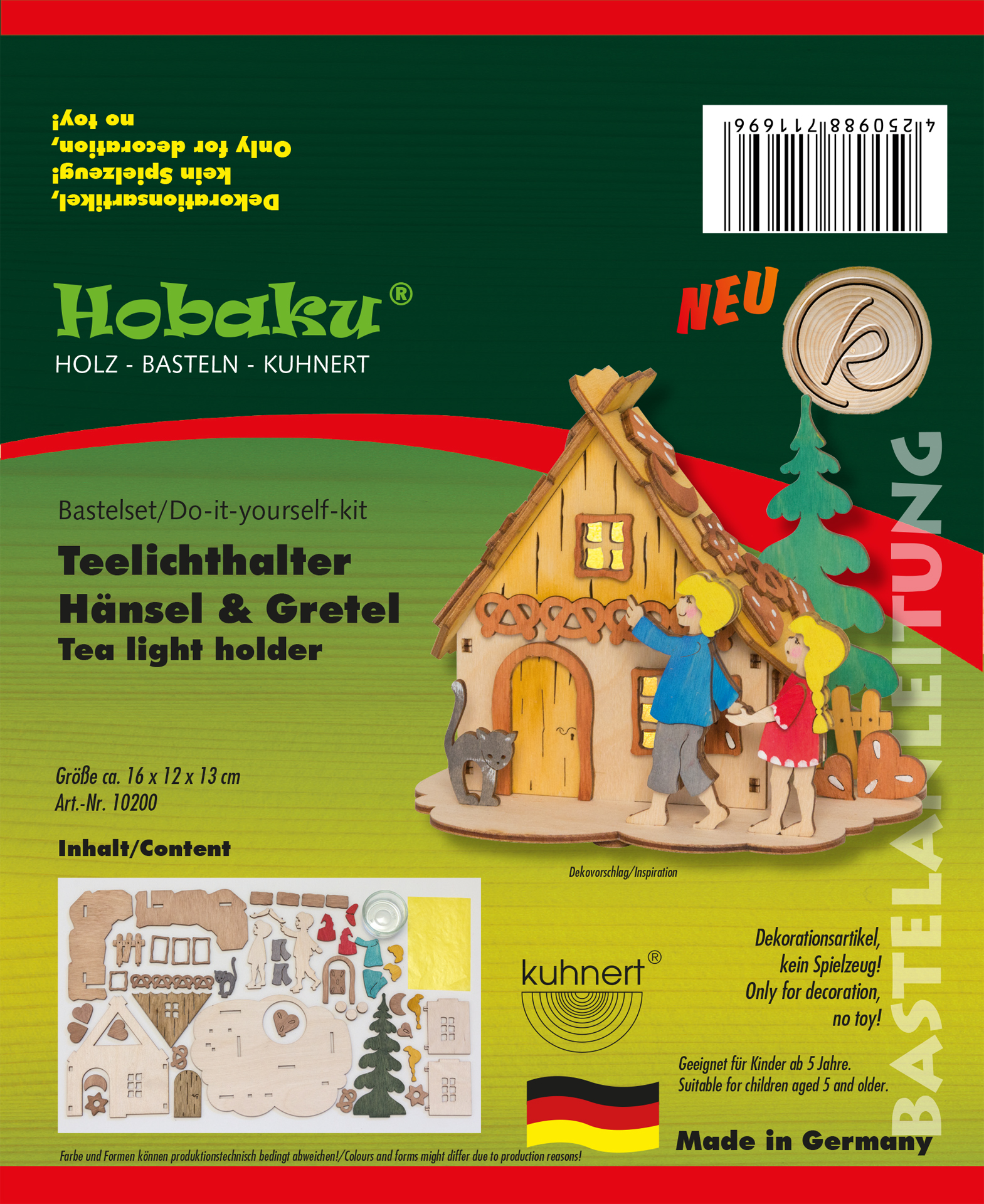 Bastelset Teelichthalter Hänsel & Gretel