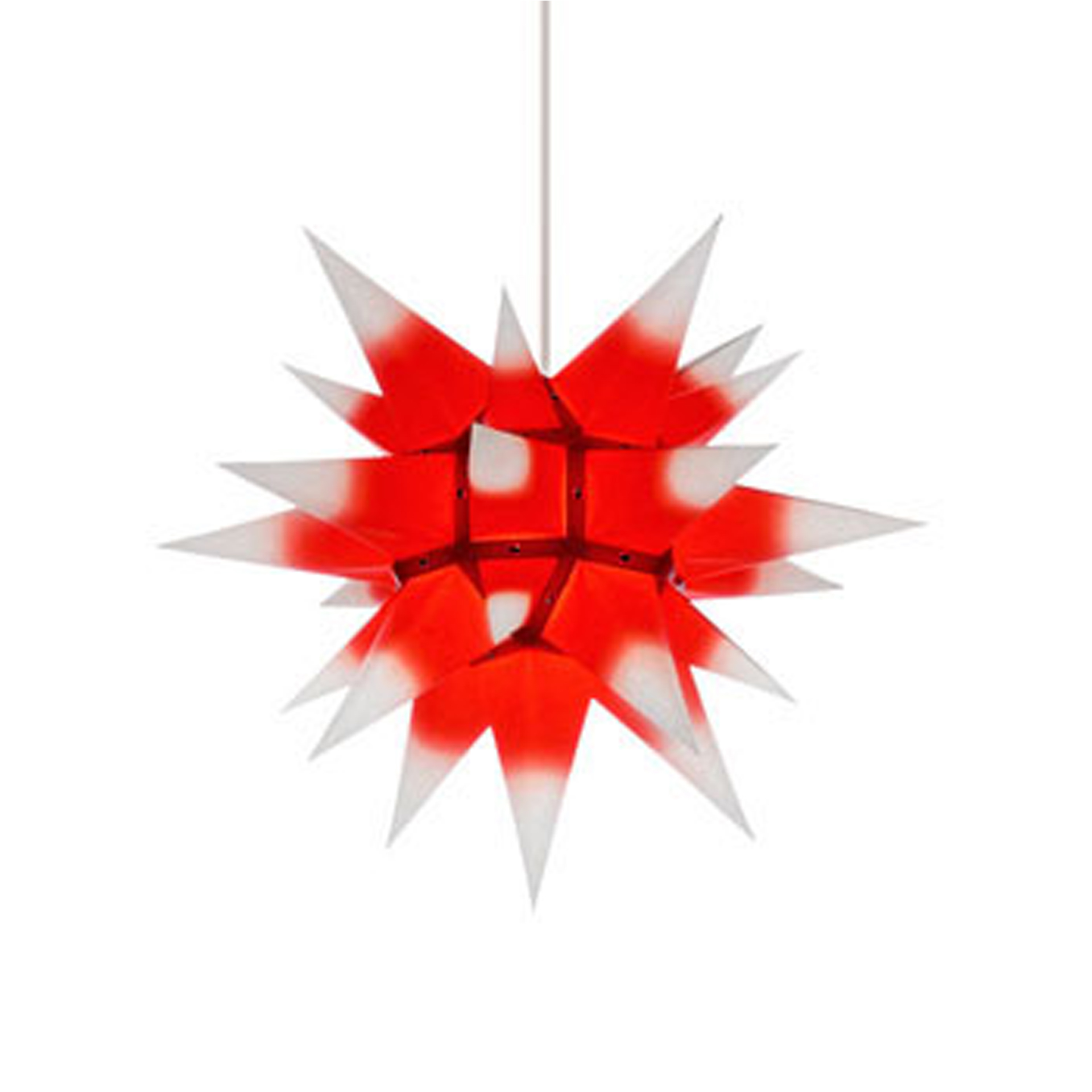 Herrnhuter Innenstern I4, weiß mit rotem Kern Herrnhuter Innenstern I4, weiß mit rotem Kern