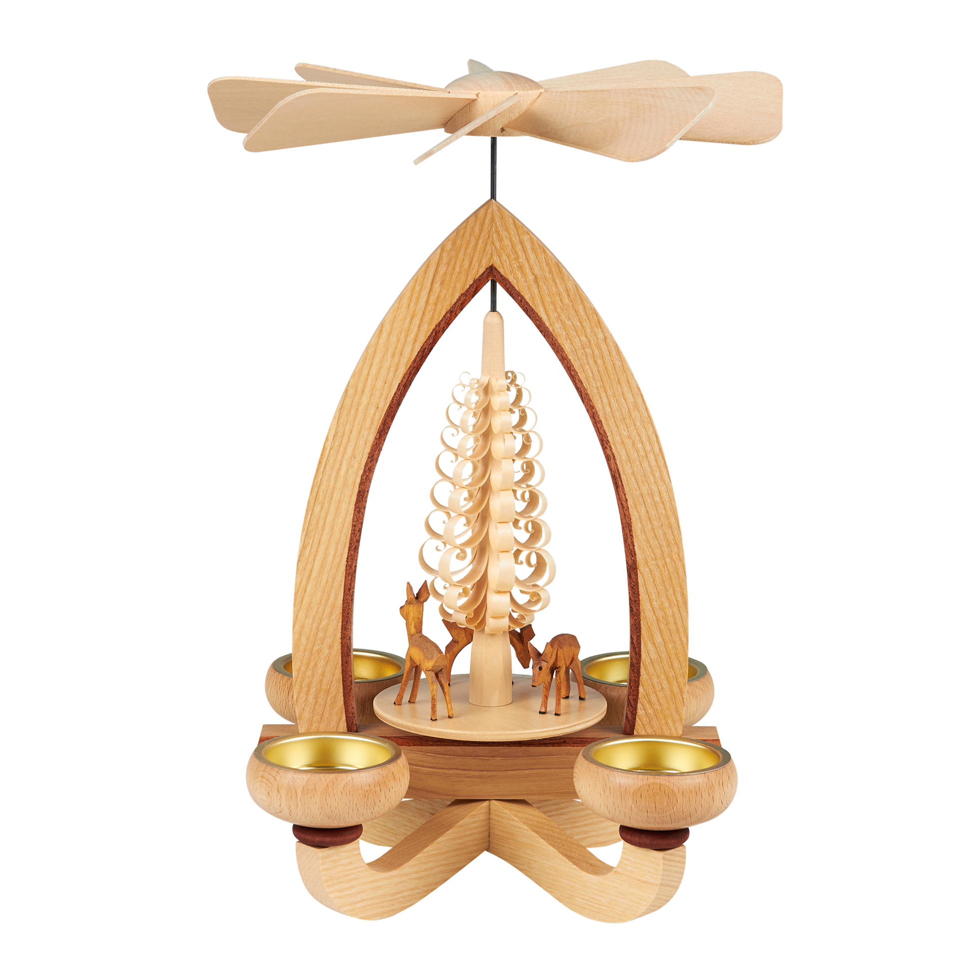 Pyramide mit Rehen, für Teelichte Pyramide mit Rehen, für Teelichte