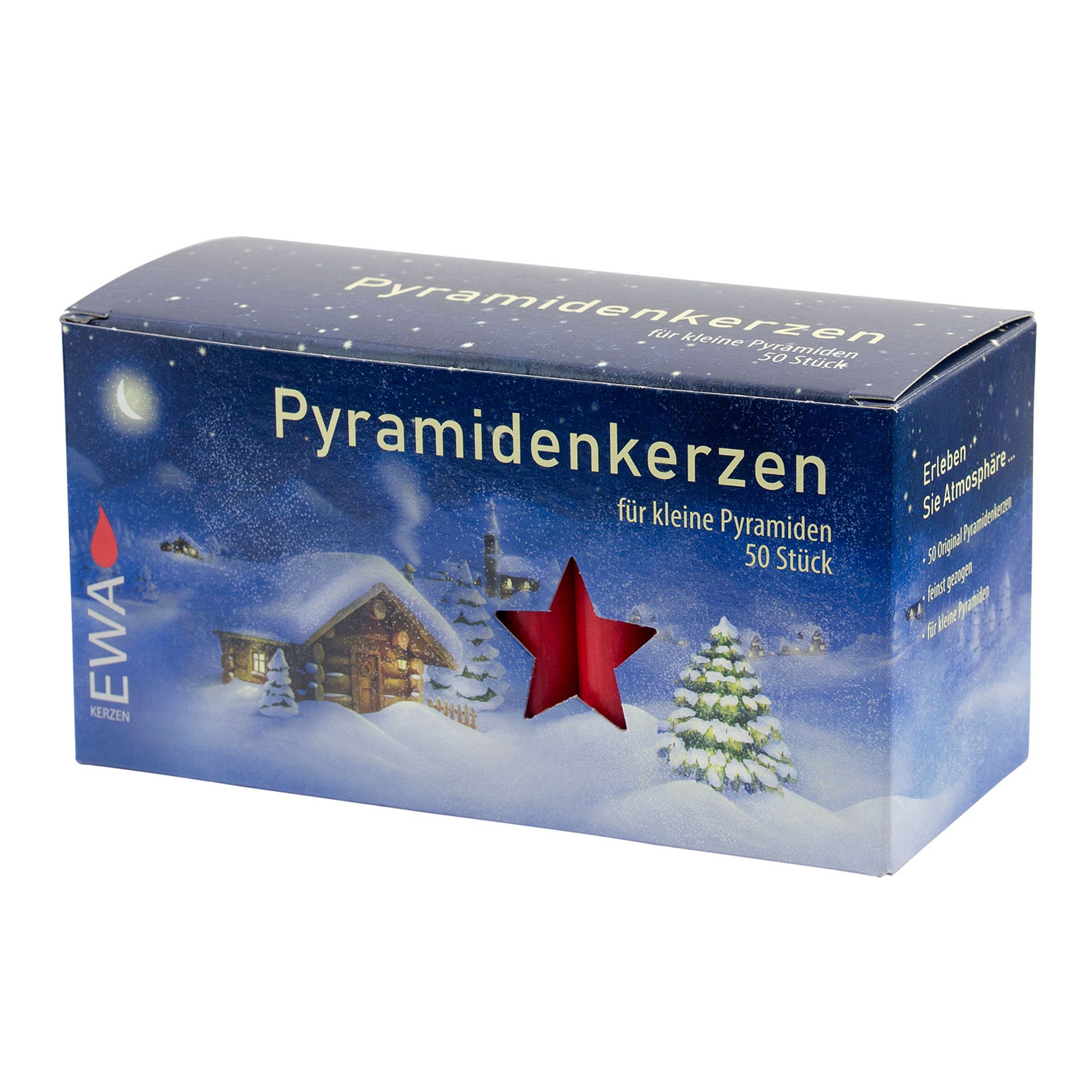 Pyramidenkerzen, 50er Pack/rot 