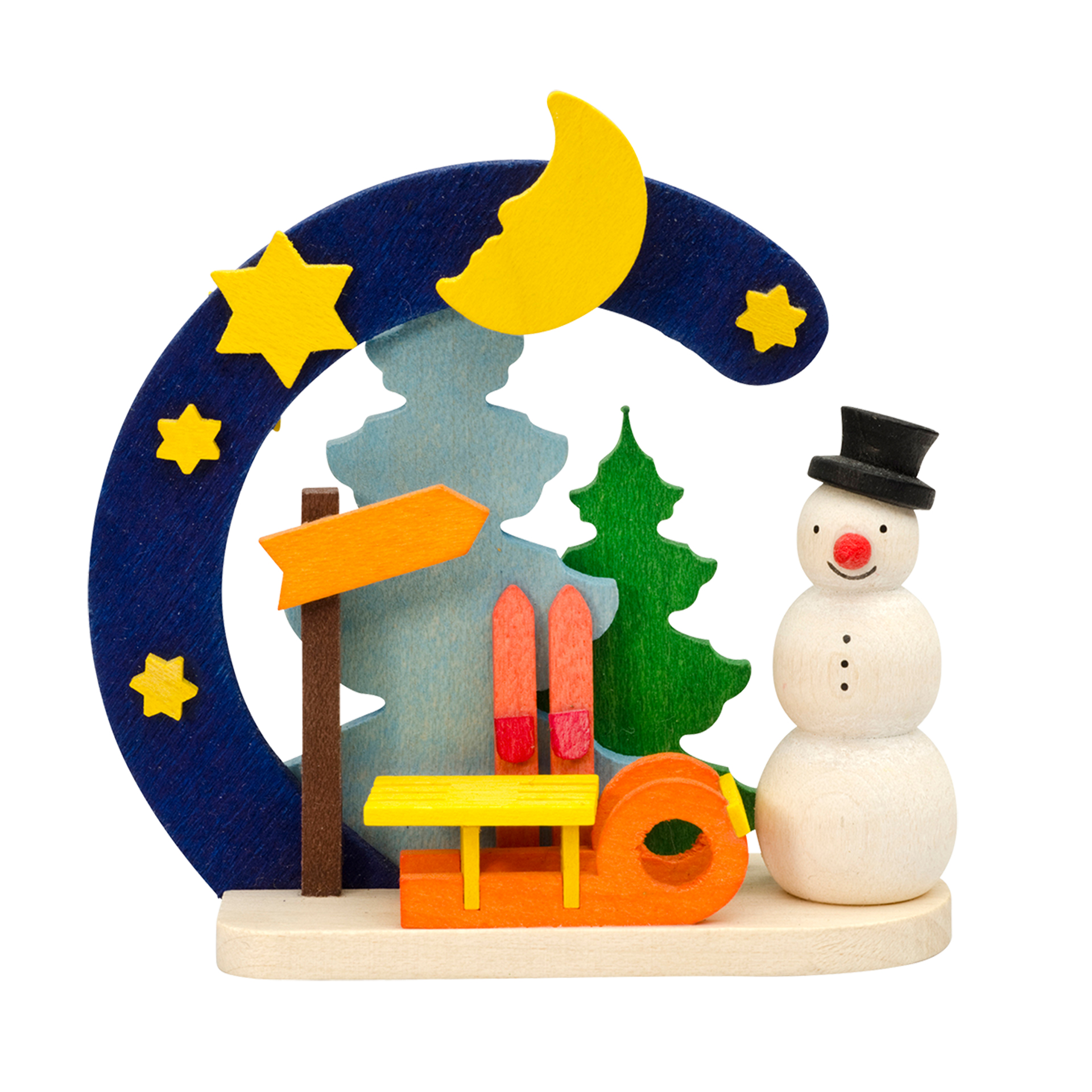 Baumschmuck Schneemann mit Schlitten 