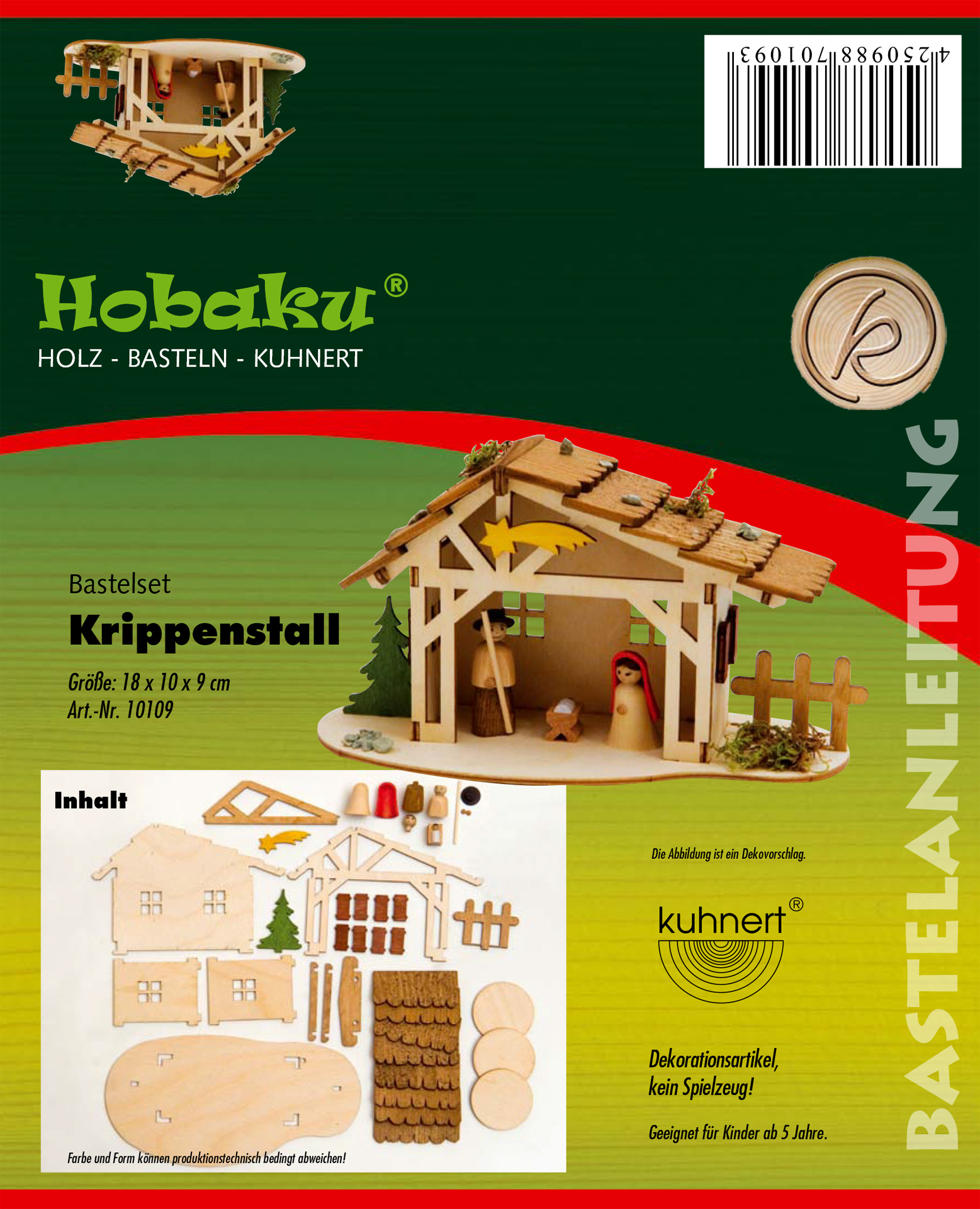 Bastelset Krippenstall Bastelset Krippenstall