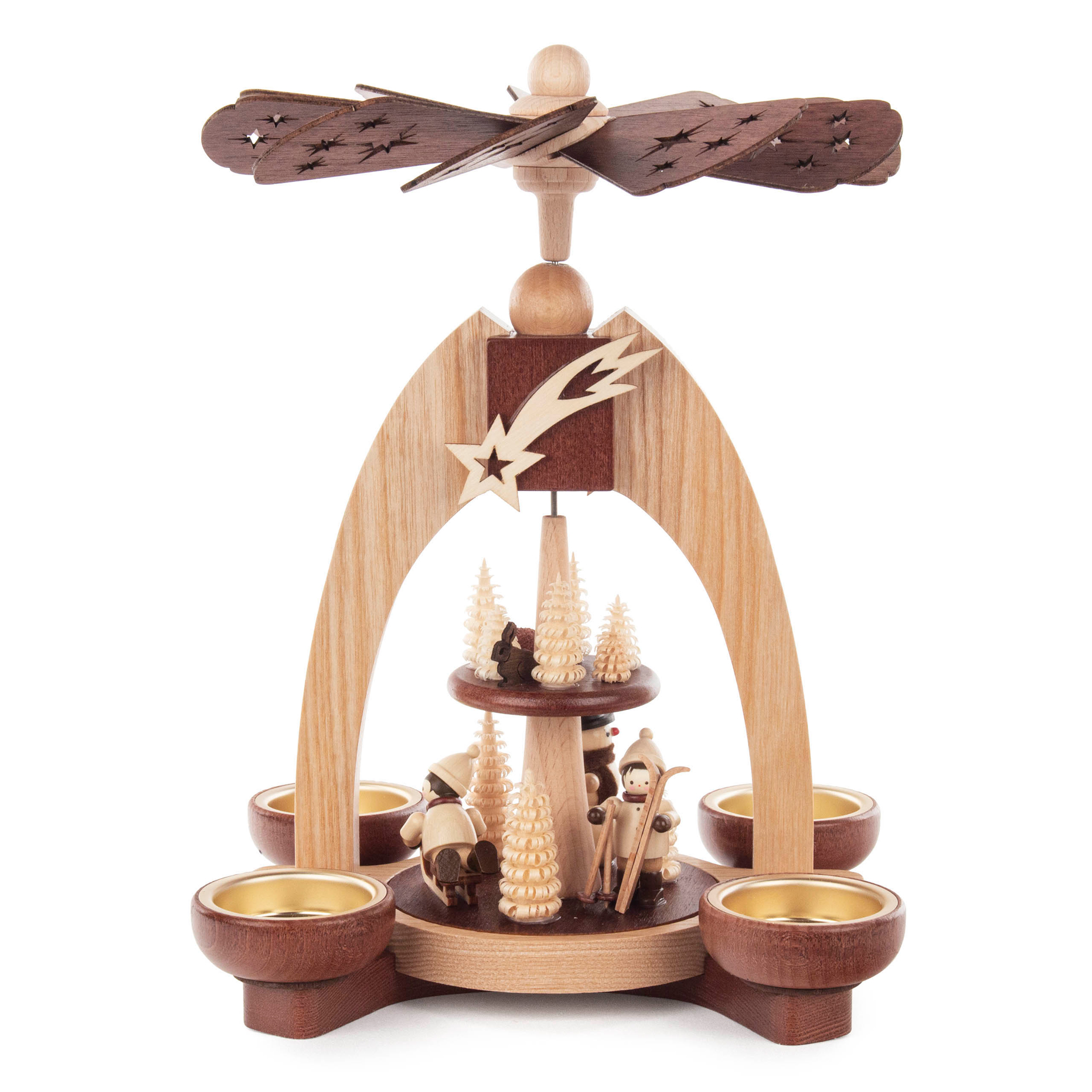Pyramide Winterkinder, für Teelichte