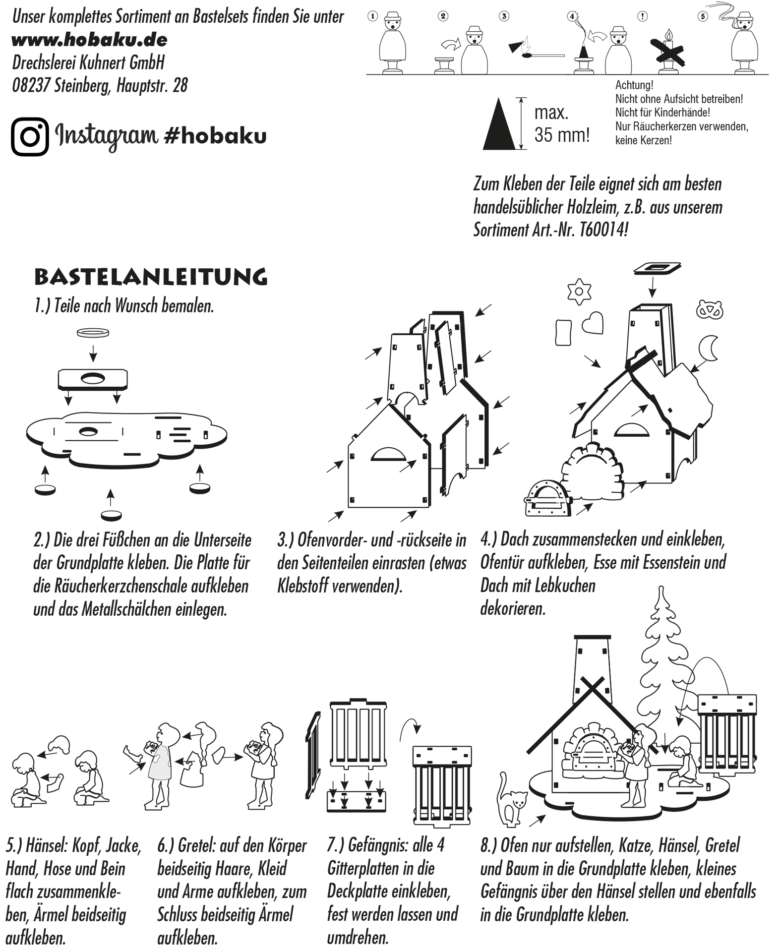 Bastelset Rauchhaus Hänsel & Gretel