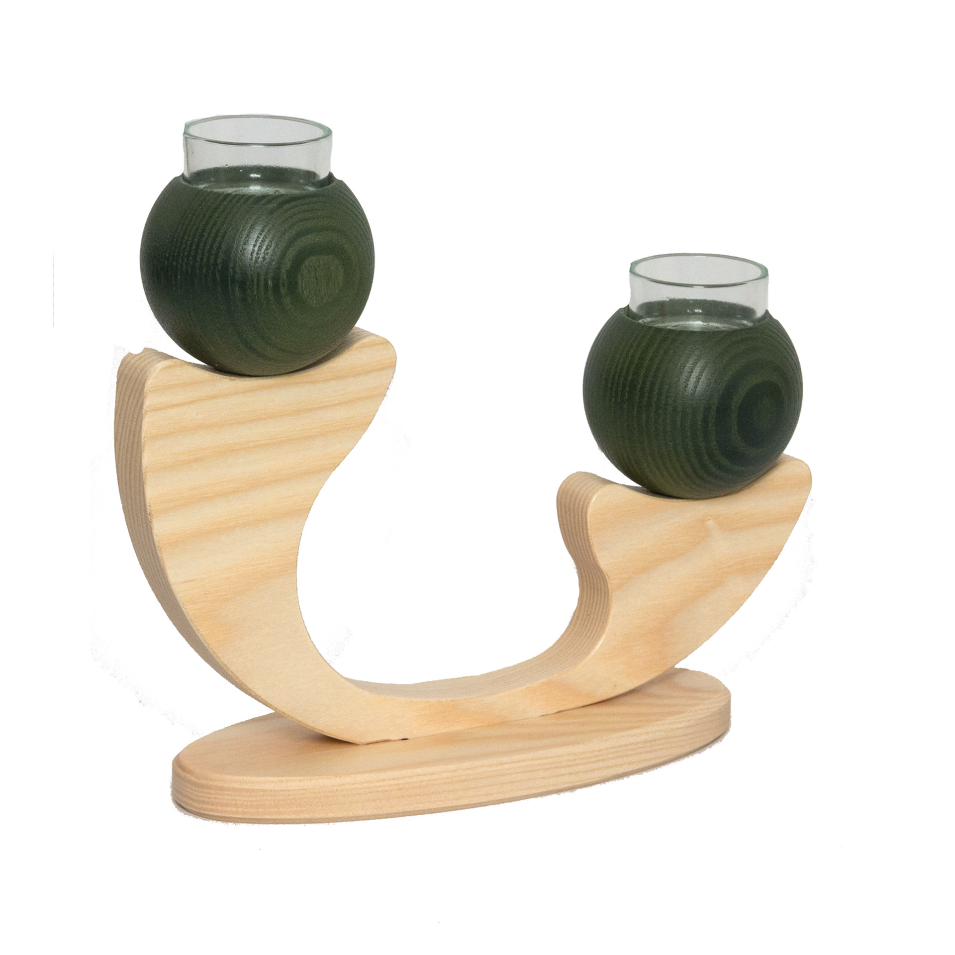 Tischleuchter 2 Kugeln, grün Tischleuchter 2 Kugeln, grün