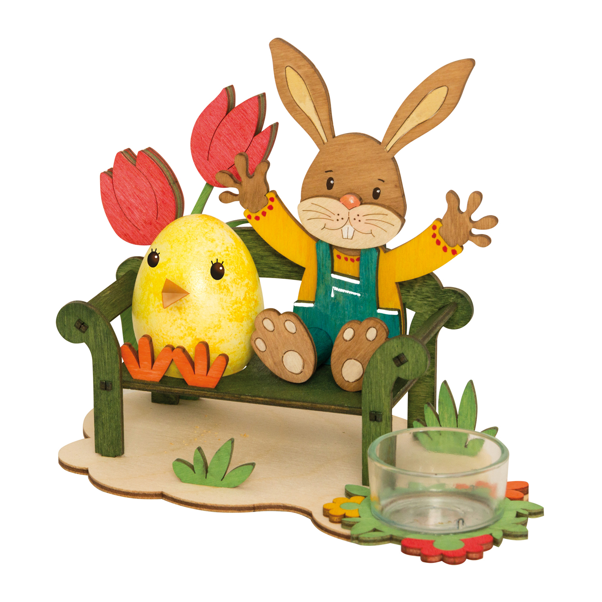 Bastelset Osterbank mit Hase