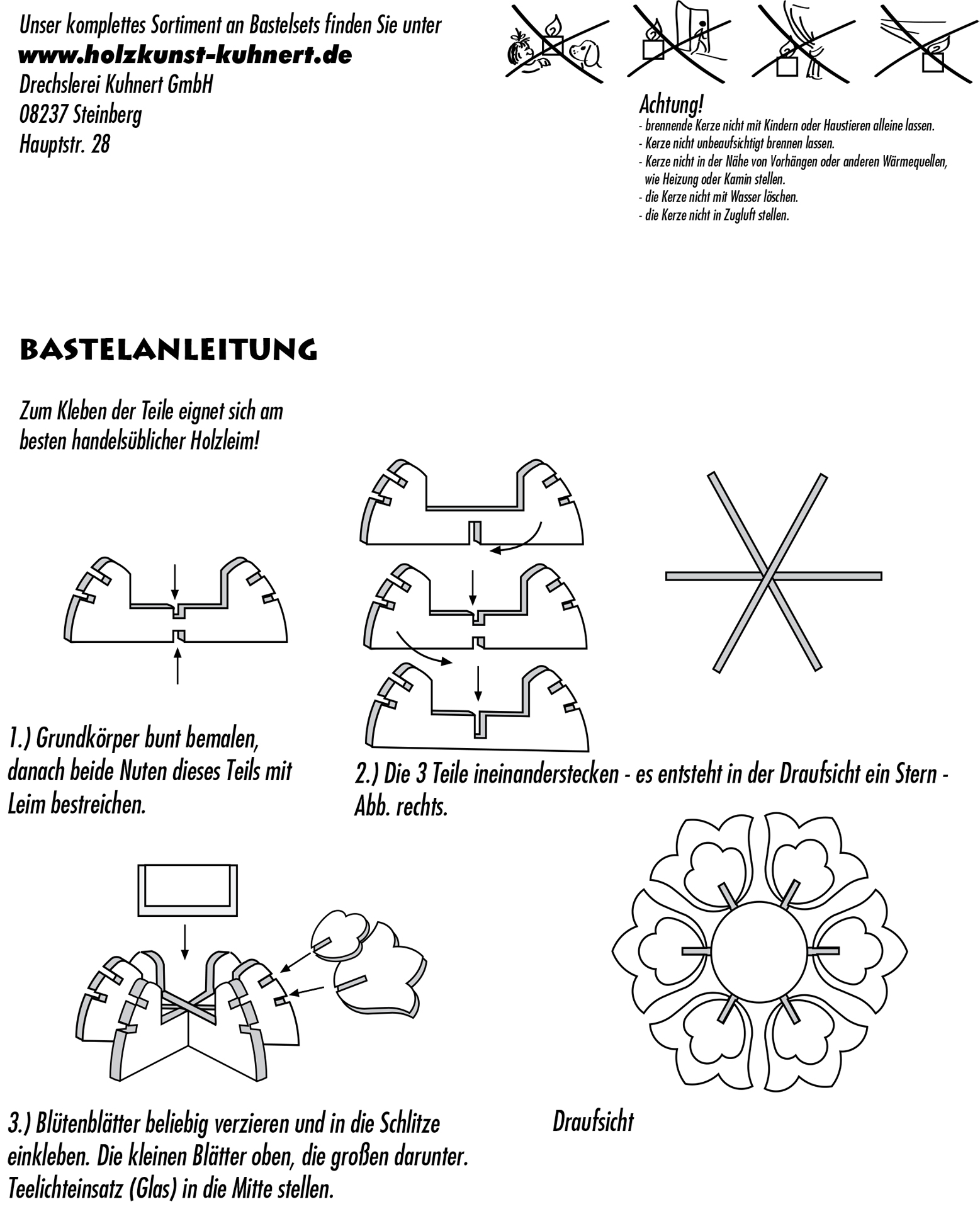 Bastelset Teelichthalter Glockenblume