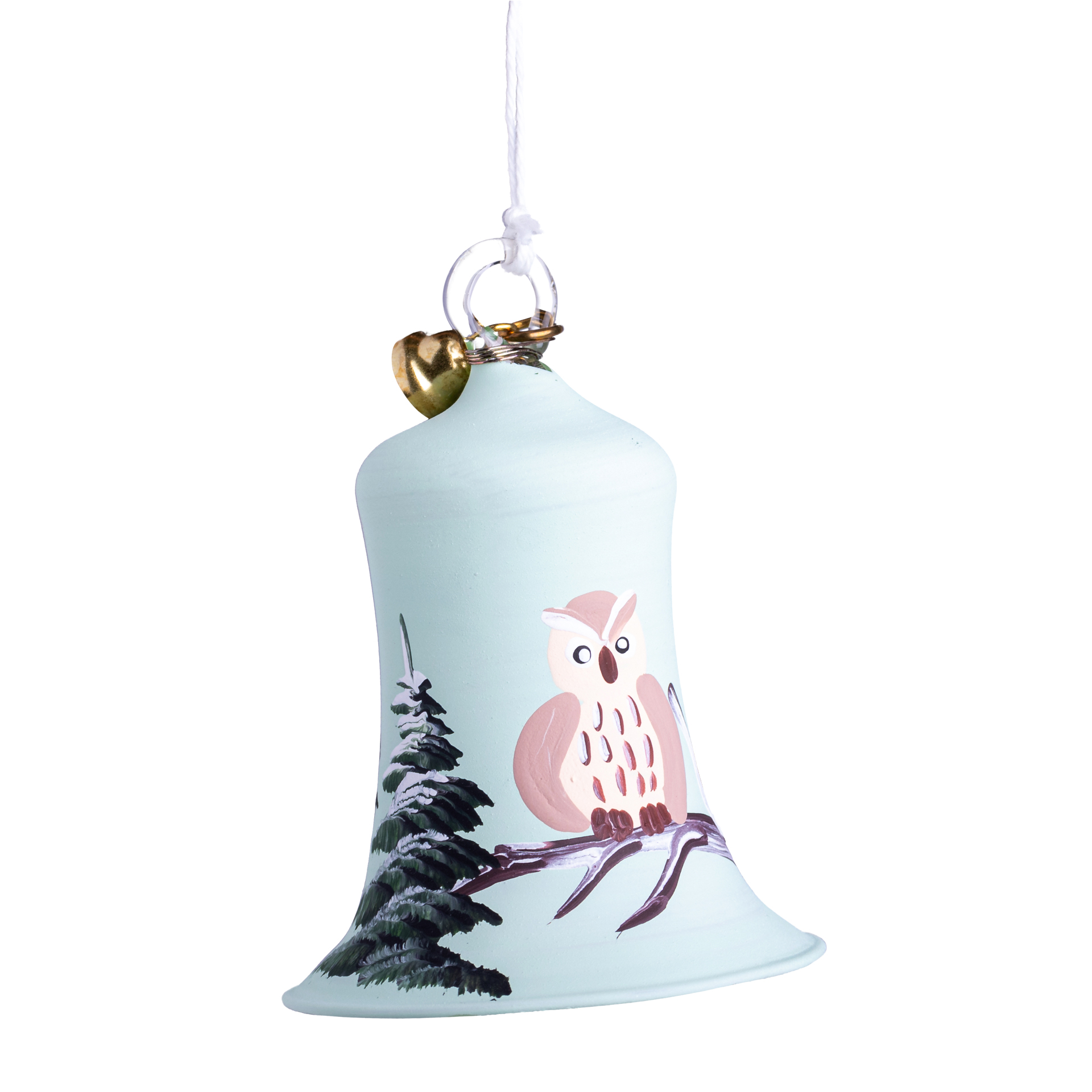 Baumschmuck Glasglocke Eule 