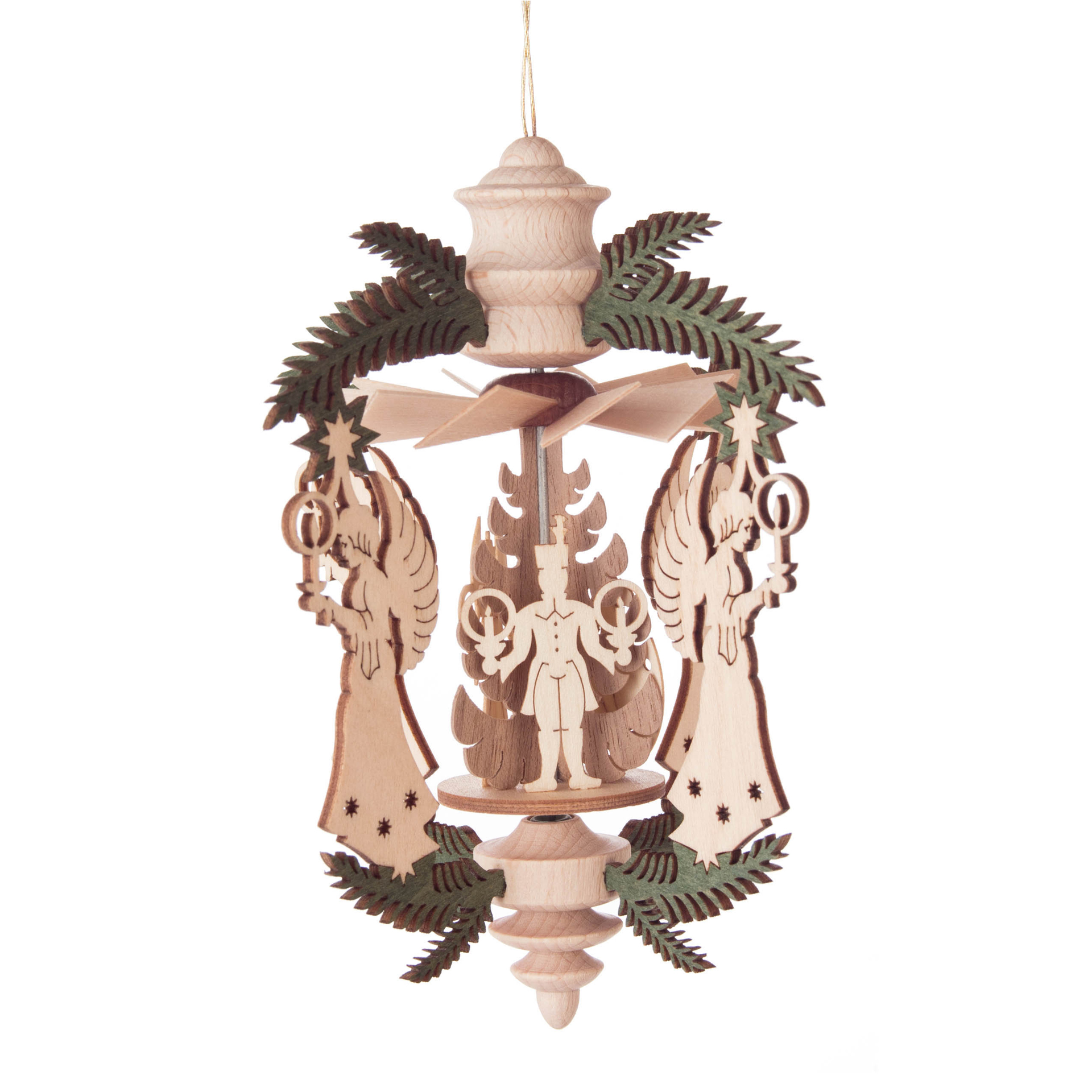 Mini Pyramide Engel und Bergmann, Wärmespiel hängend Mini Pyramide Engel und Bergmann, Wärmespiel hängend