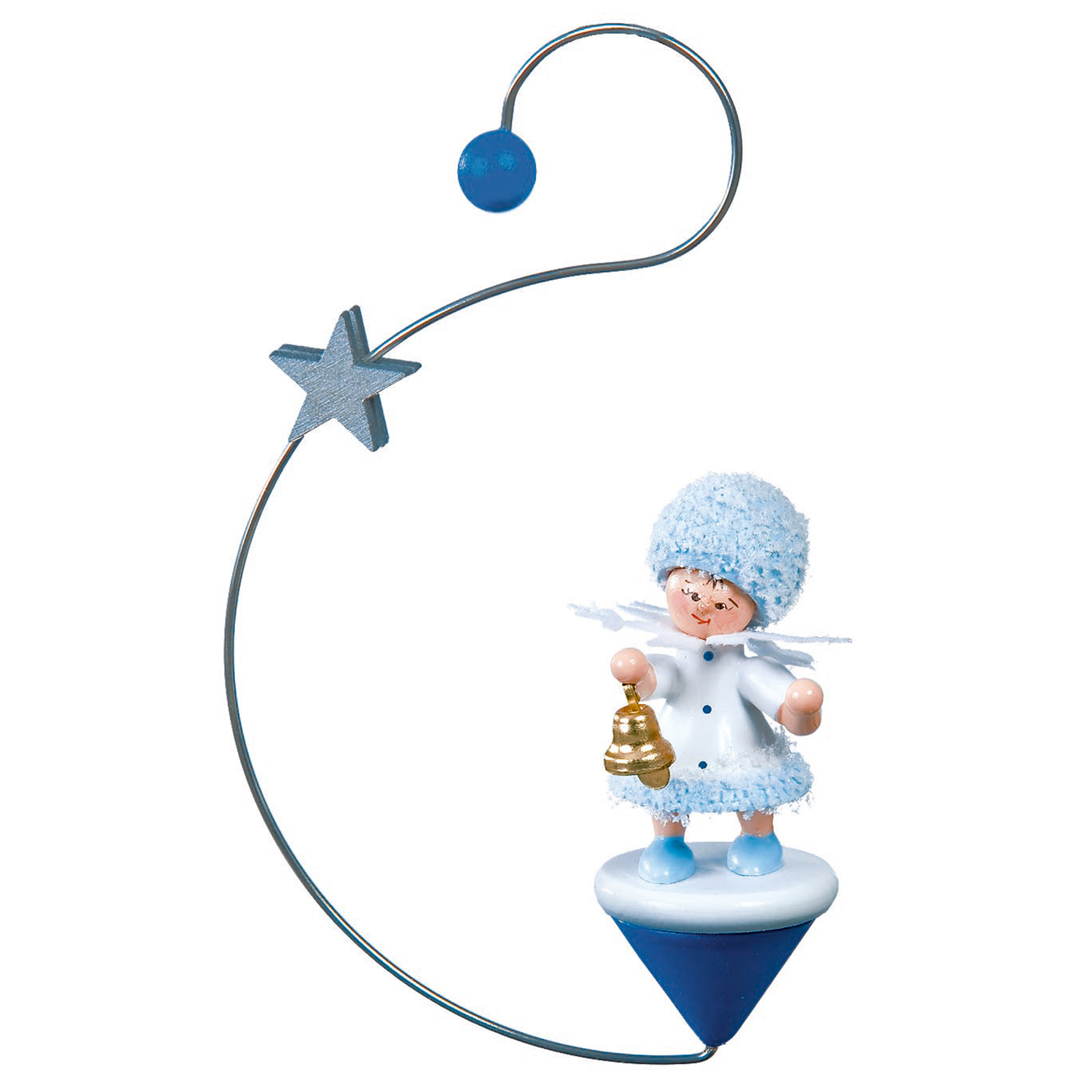 Baumschmuck Schneeflöckchen mit Glöckchen
