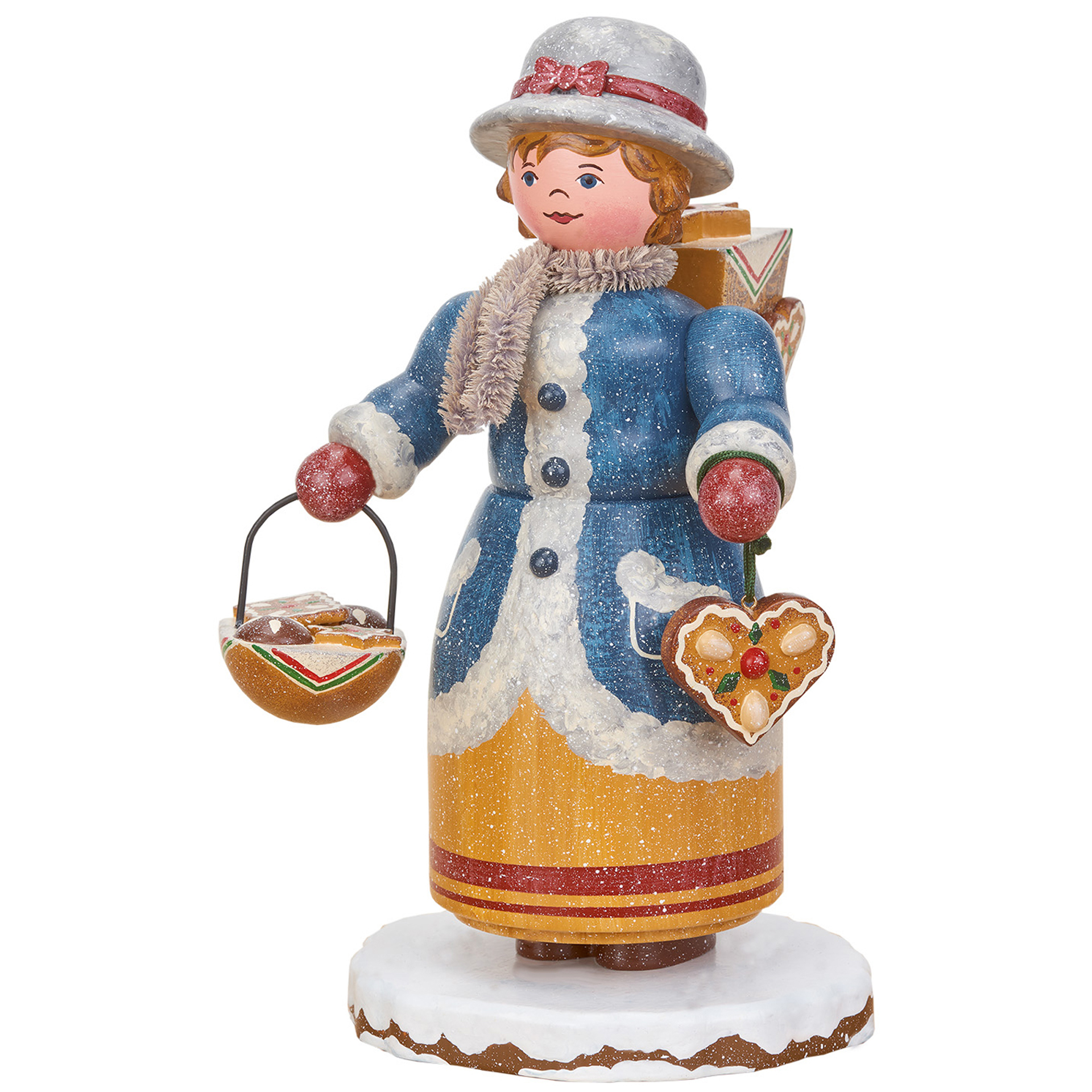 Rauchfigur Winterkinder Lebkuchenhändlerin