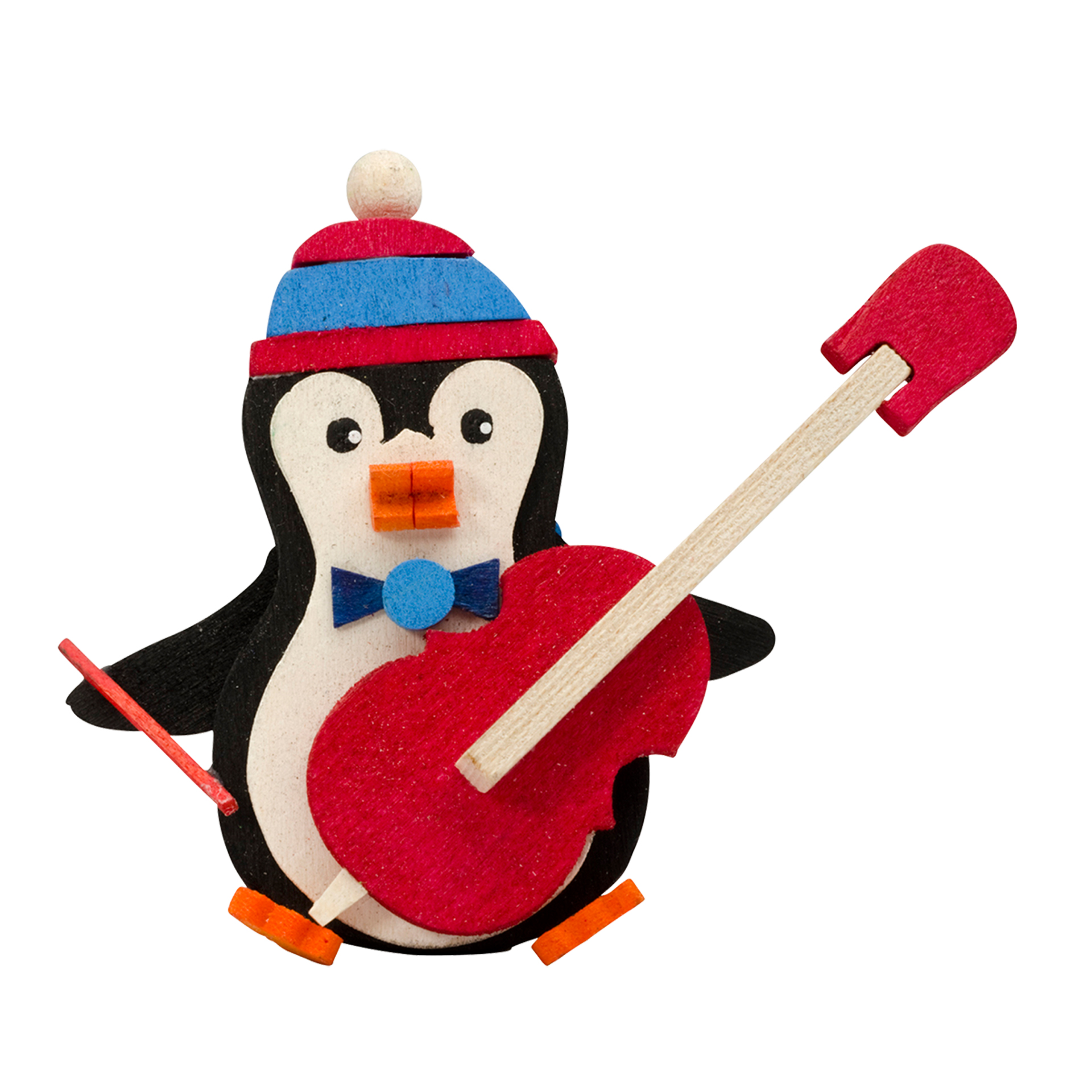 Baumschmuck Pinguin mit Bass 