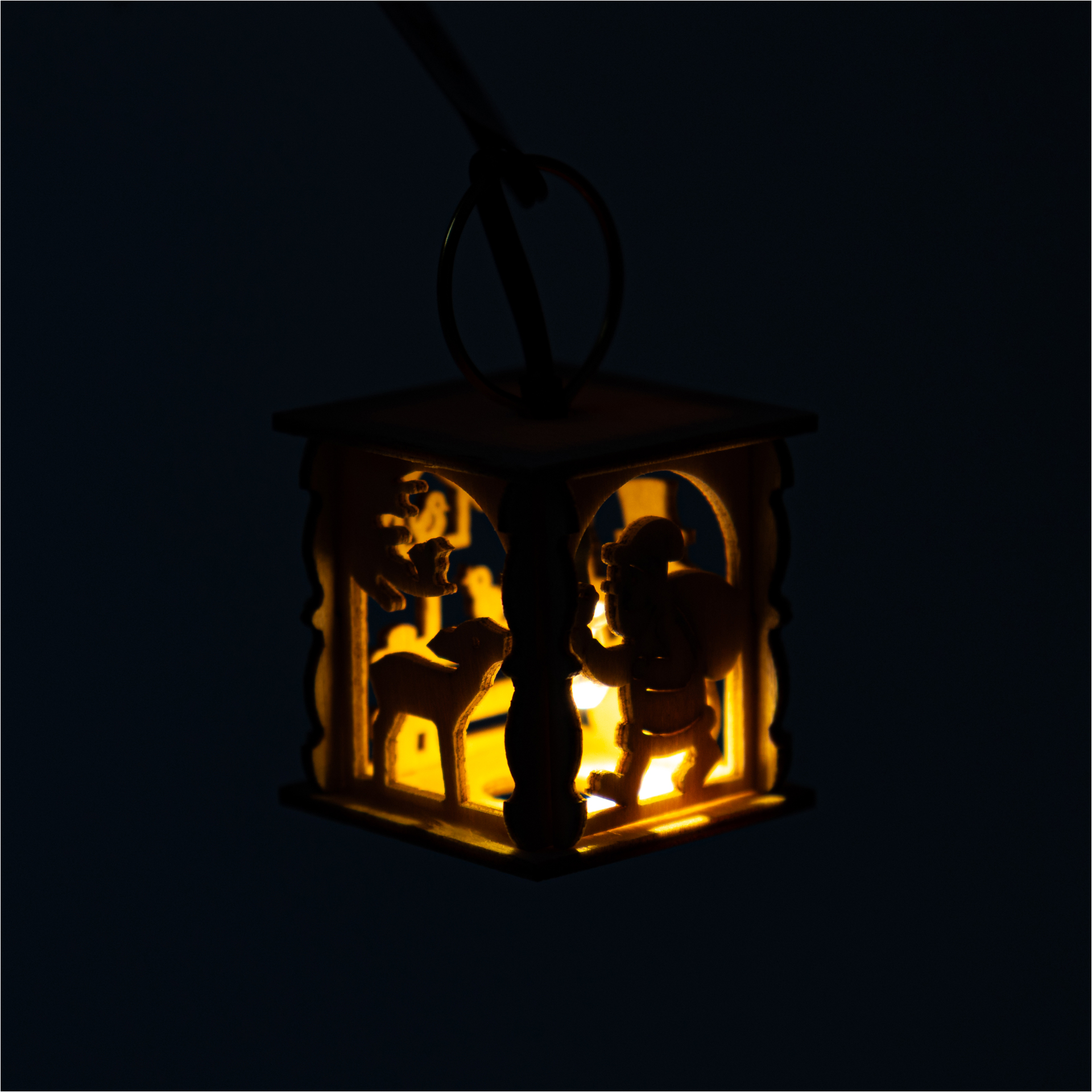 Miniatur Laterne Schneemann, elektrisch