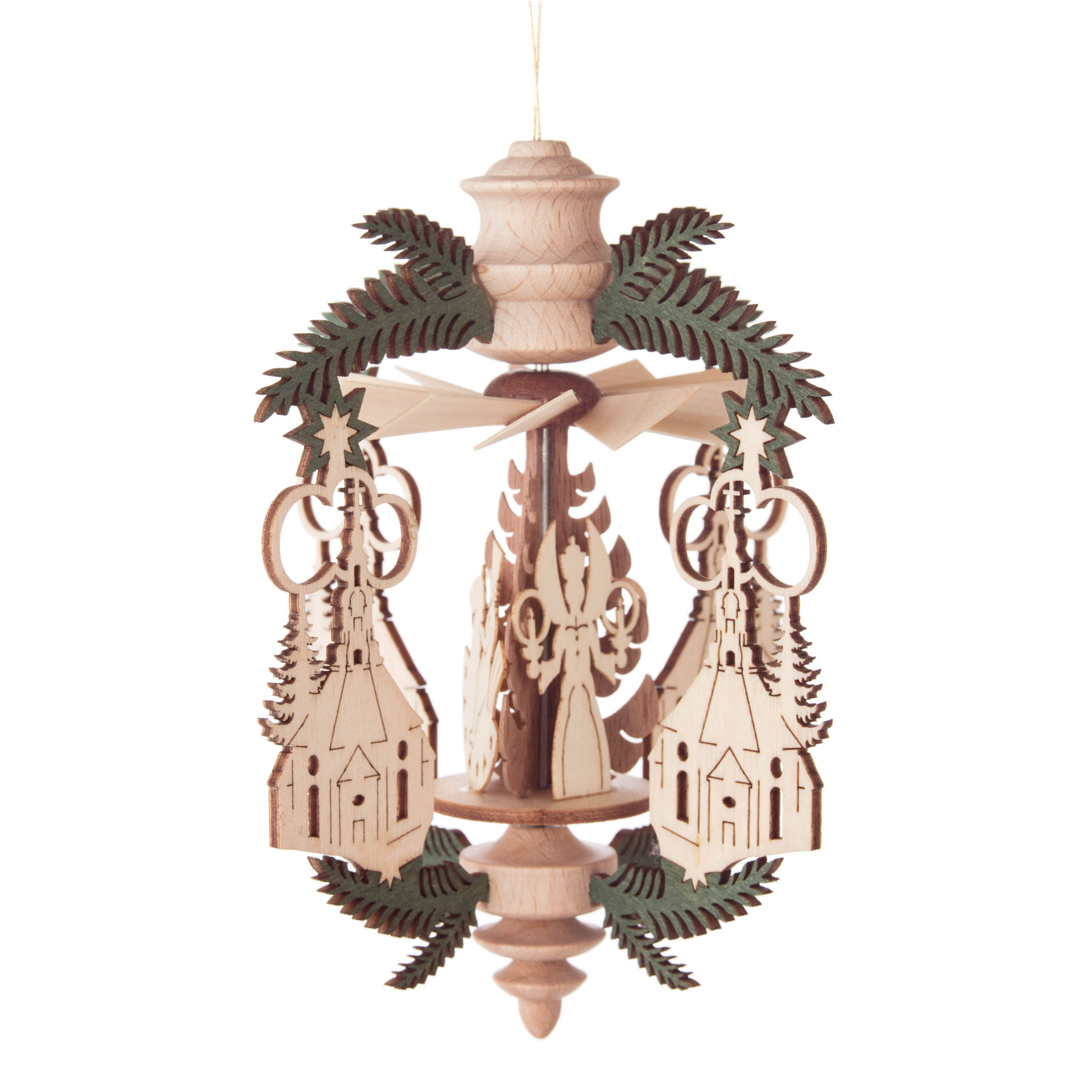 Mini Pyramide Erzgebirgsmotiv, Wärmespiel hängend Mini Pyramide Erzgebirgsmotiv, Wärmespiel hängend