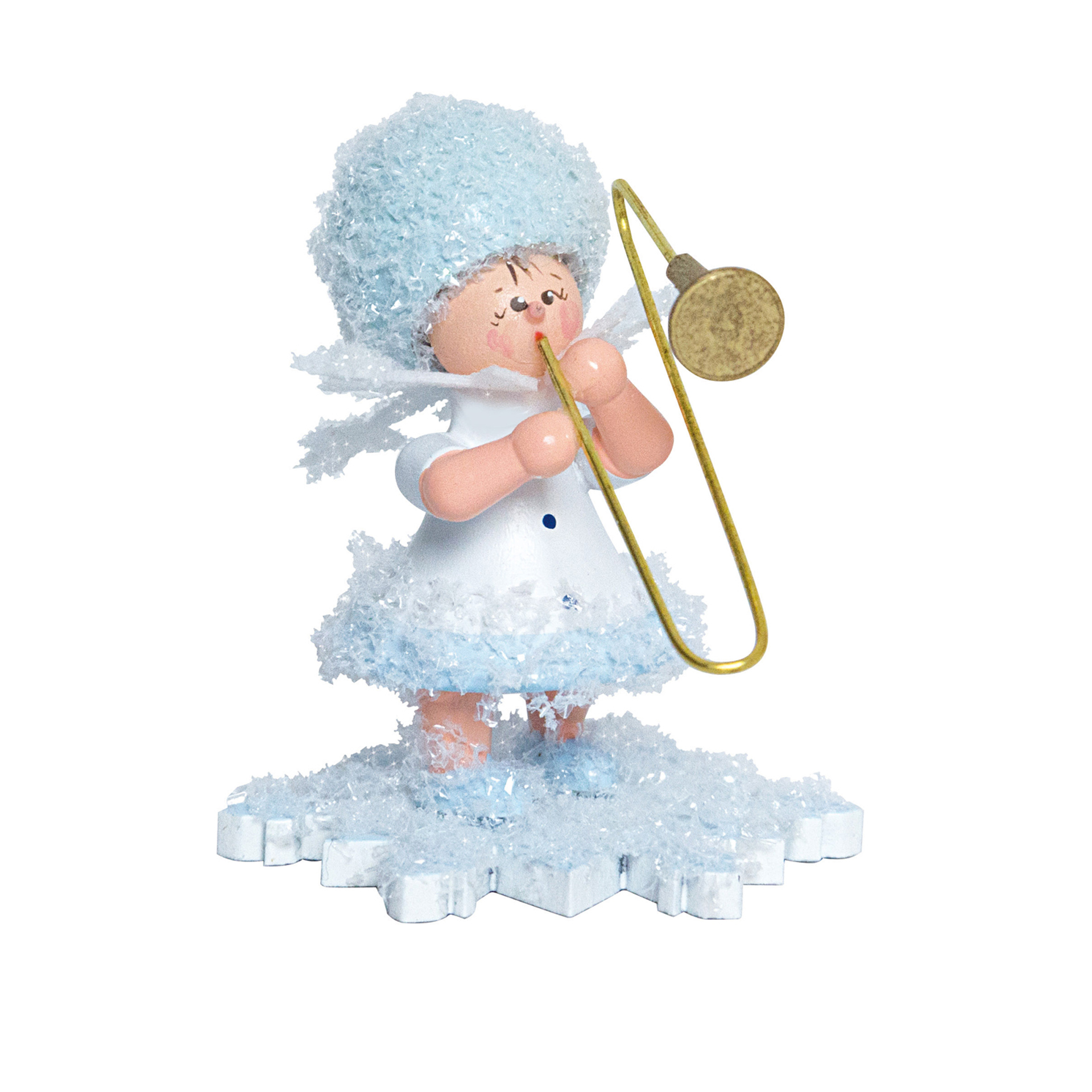 Schneeflöckchen mit Posaune Schneeflöckchen mit Posaune