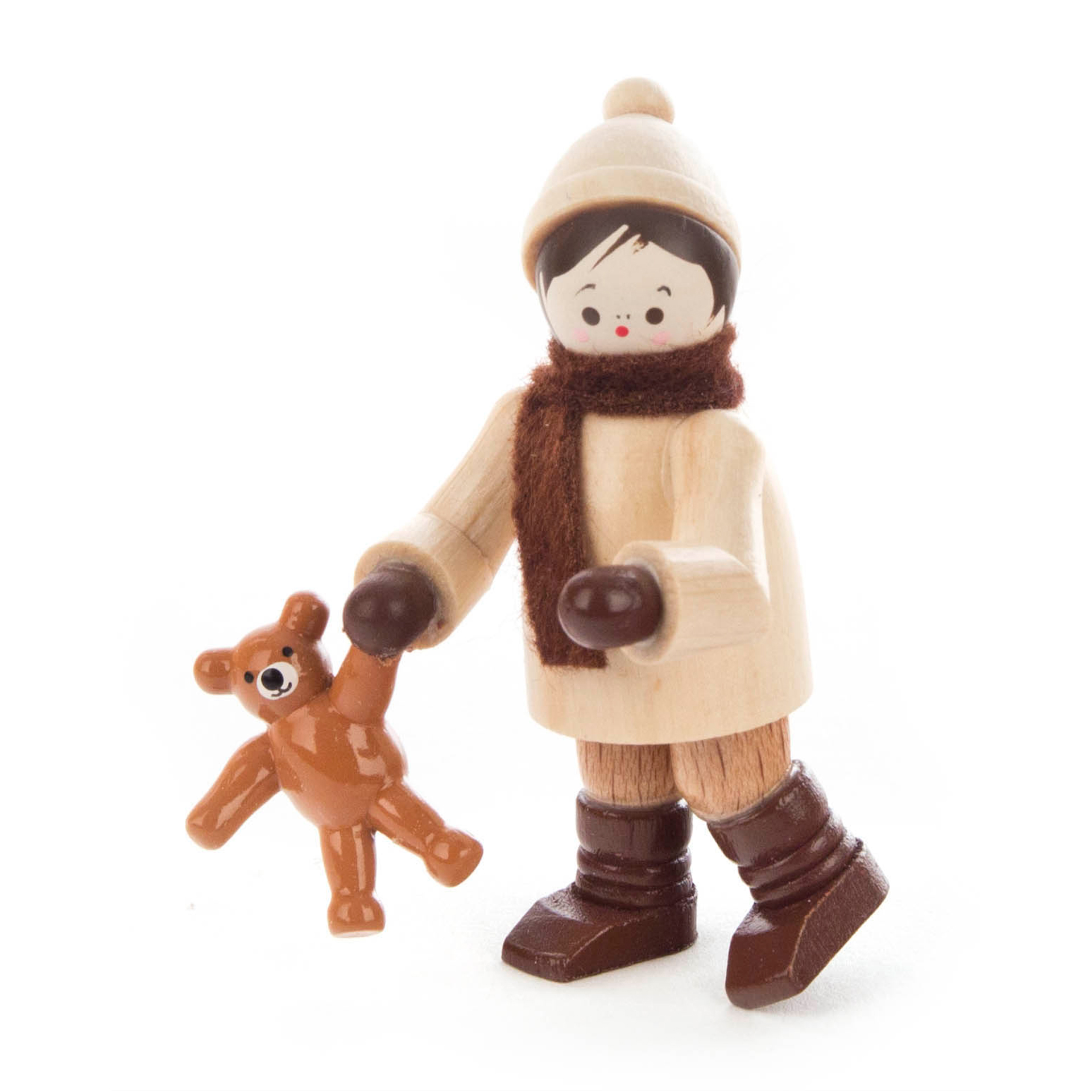 Winterkind mit Teddy 