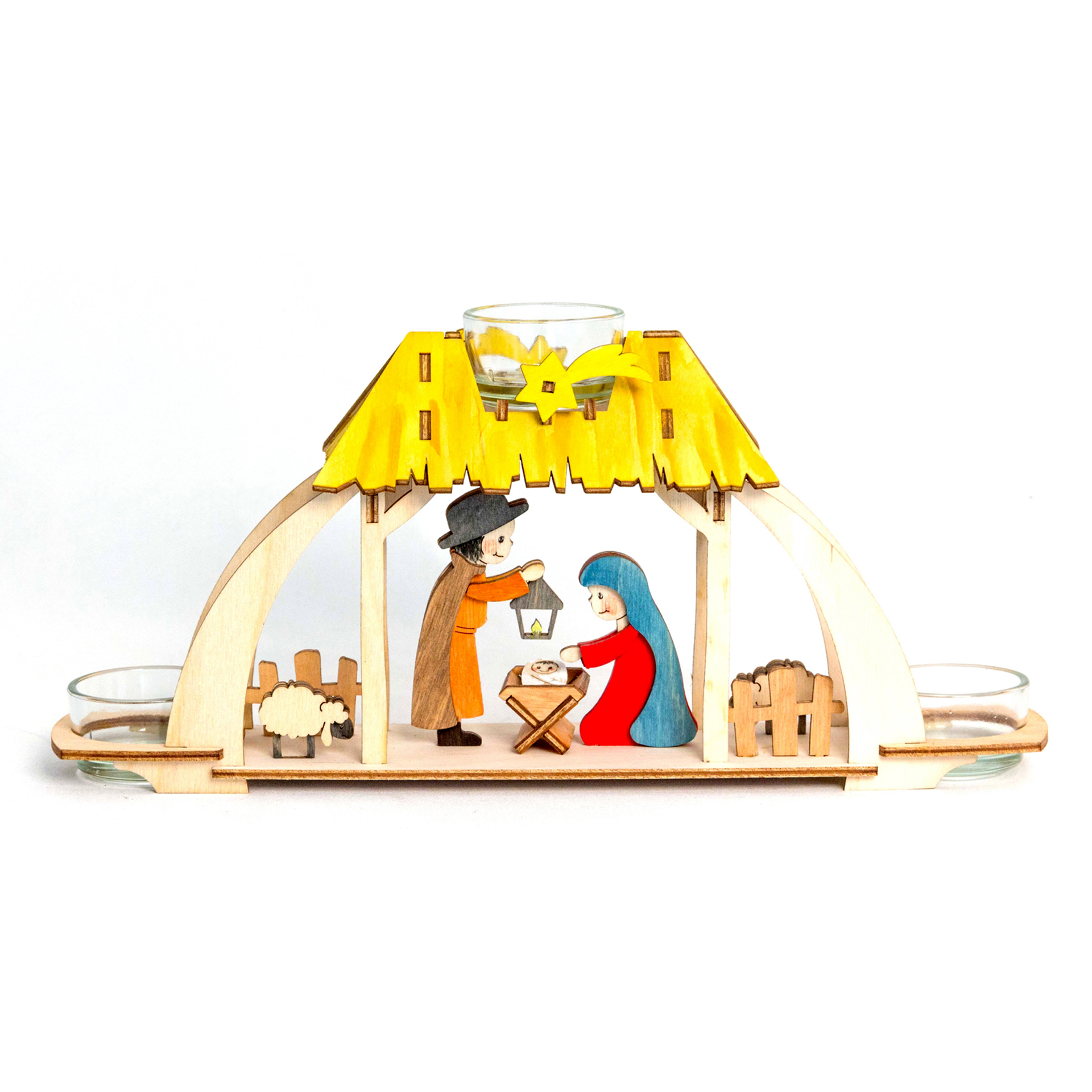 Bastelset Teelichtbogen Krippe Bastelset Teelichtbogen Krippe