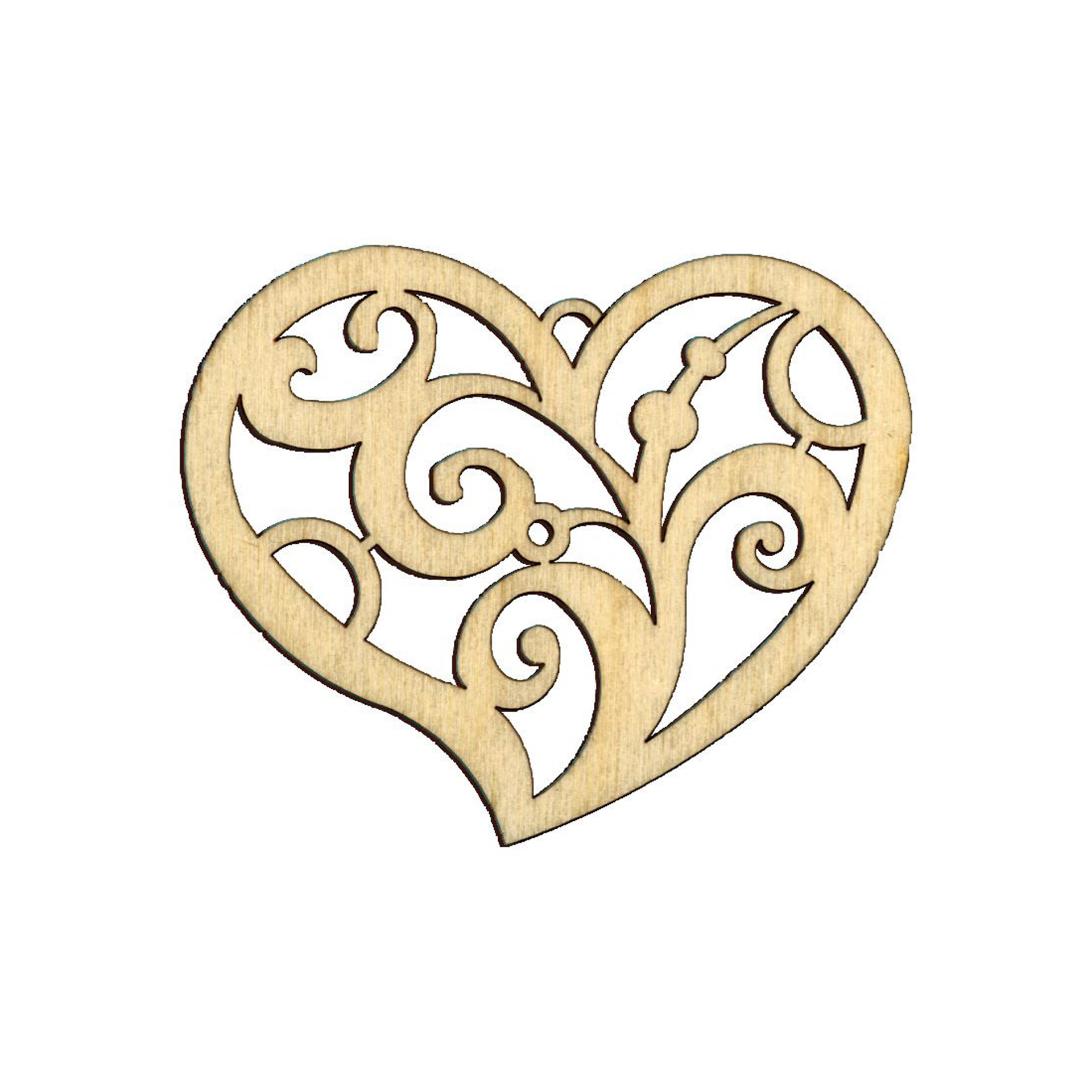 Baumschmuck Herz Paisley natur