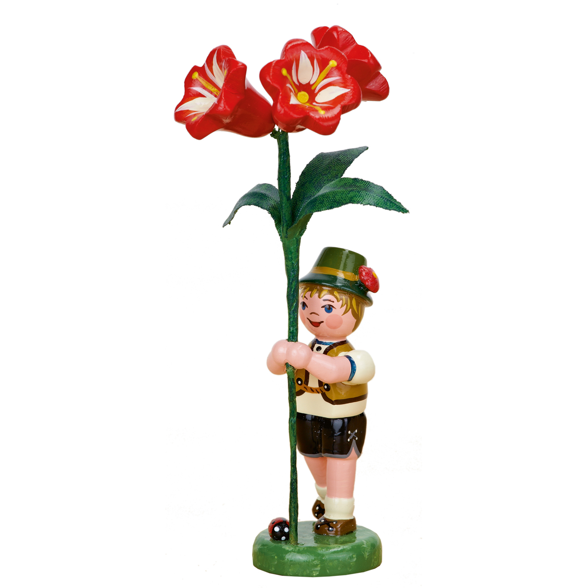 Blumenkind Junge mit Amaryllis