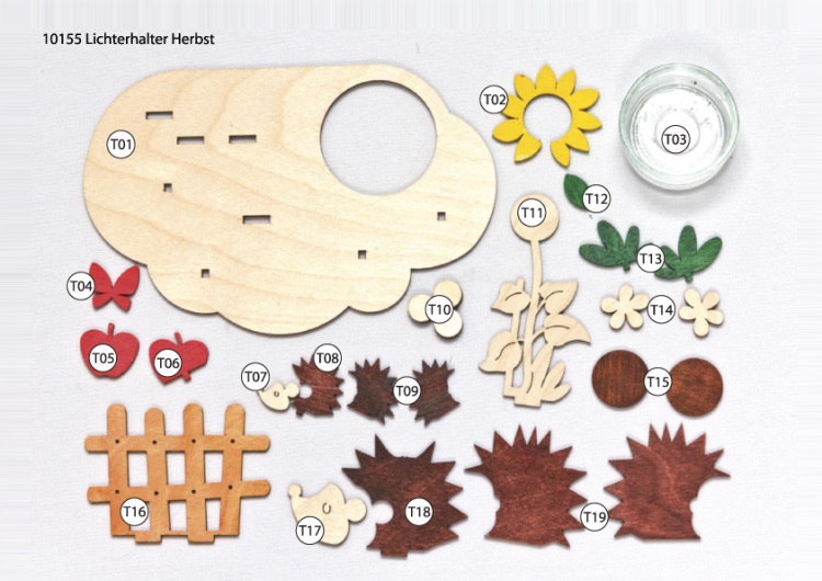 Bastelset Teelichthalter Herbst